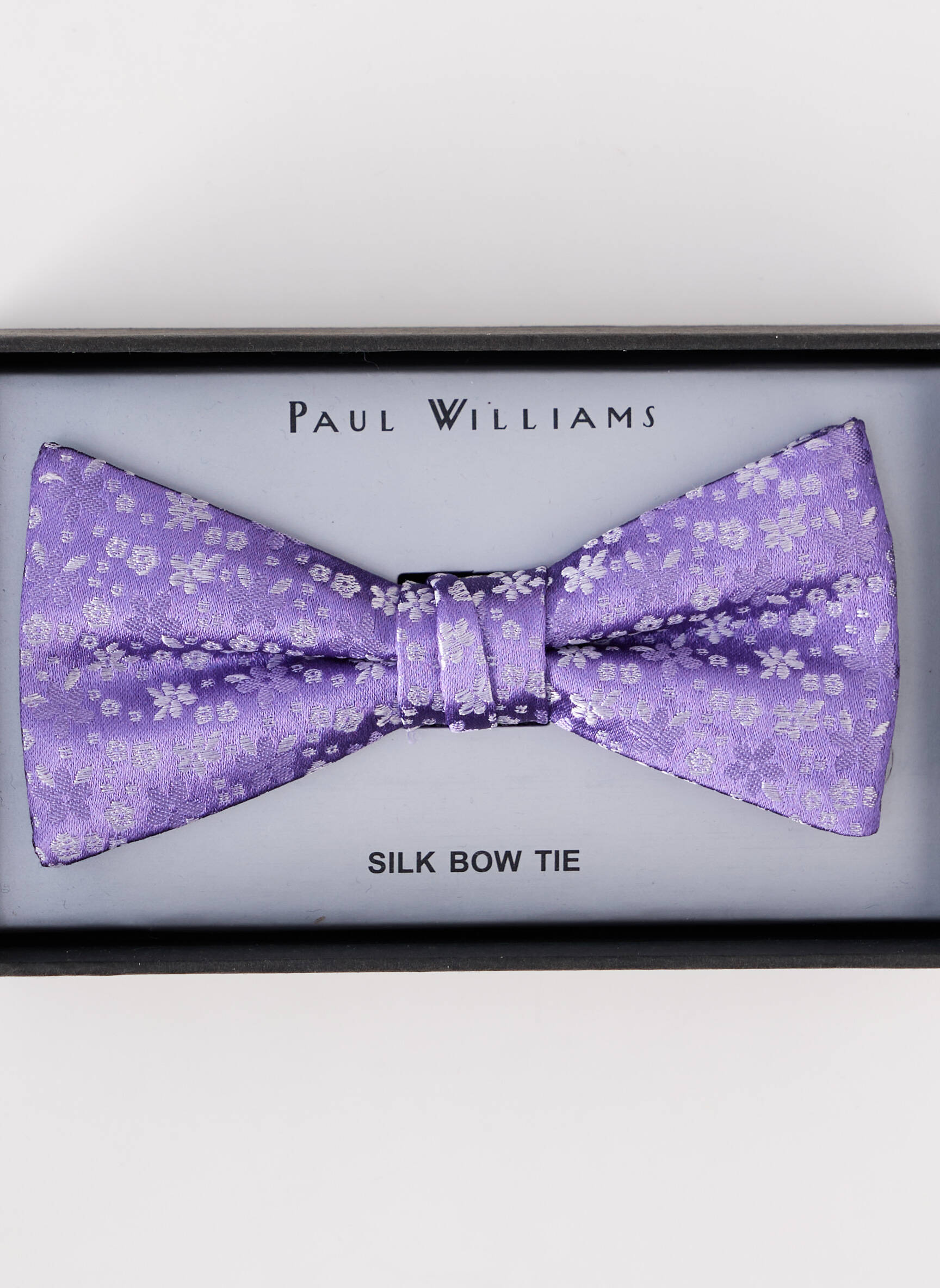 Kaklaraištis papillon gėlių raštas violetinis PAUL WILLIAMS vyras