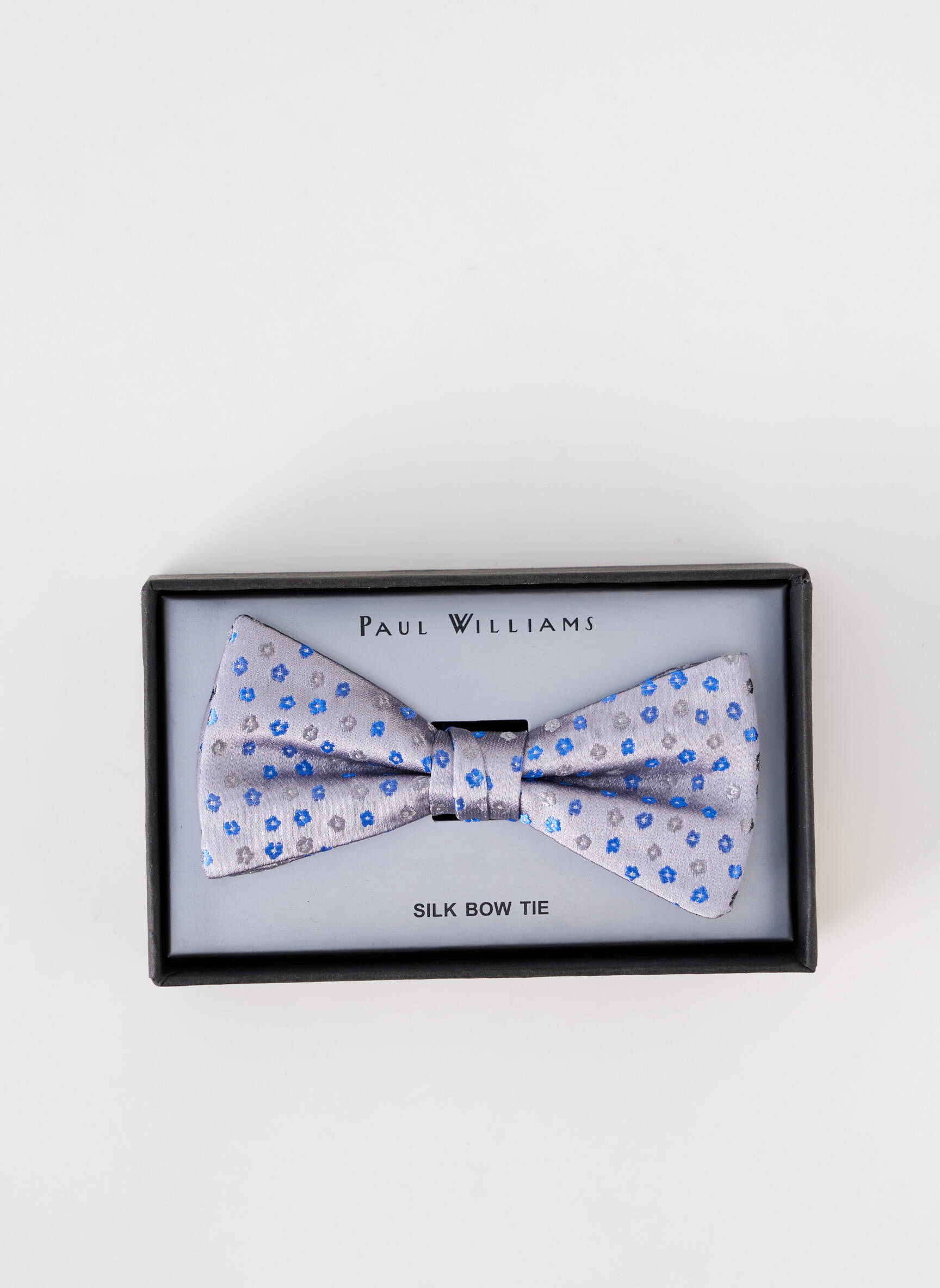 Kaklaraištis papillon satino audinys pilka PAUL WILLIAMS vyras