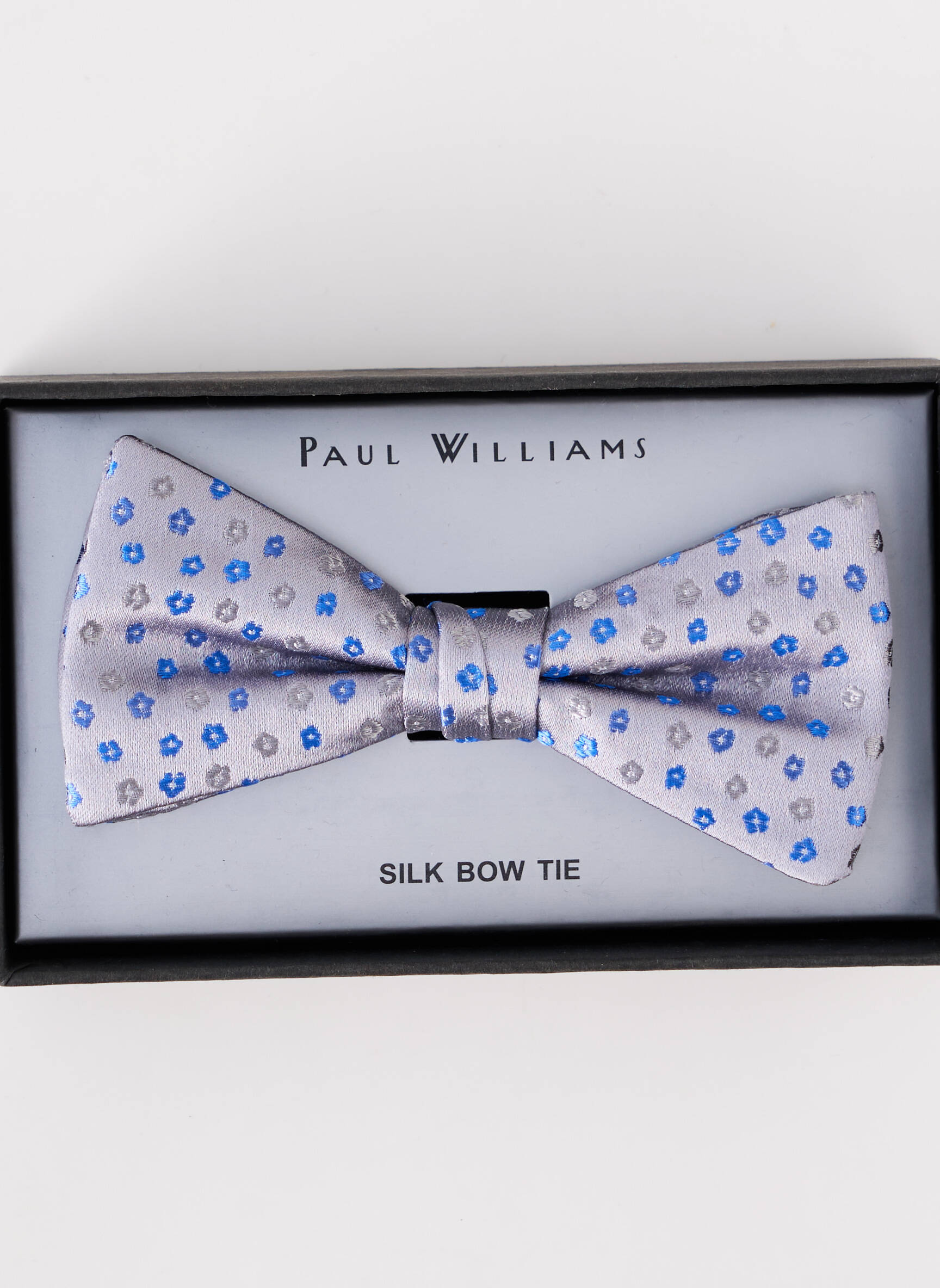 Kaklaraištis papillon satino audinys pilka PAUL WILLIAMS vyras
