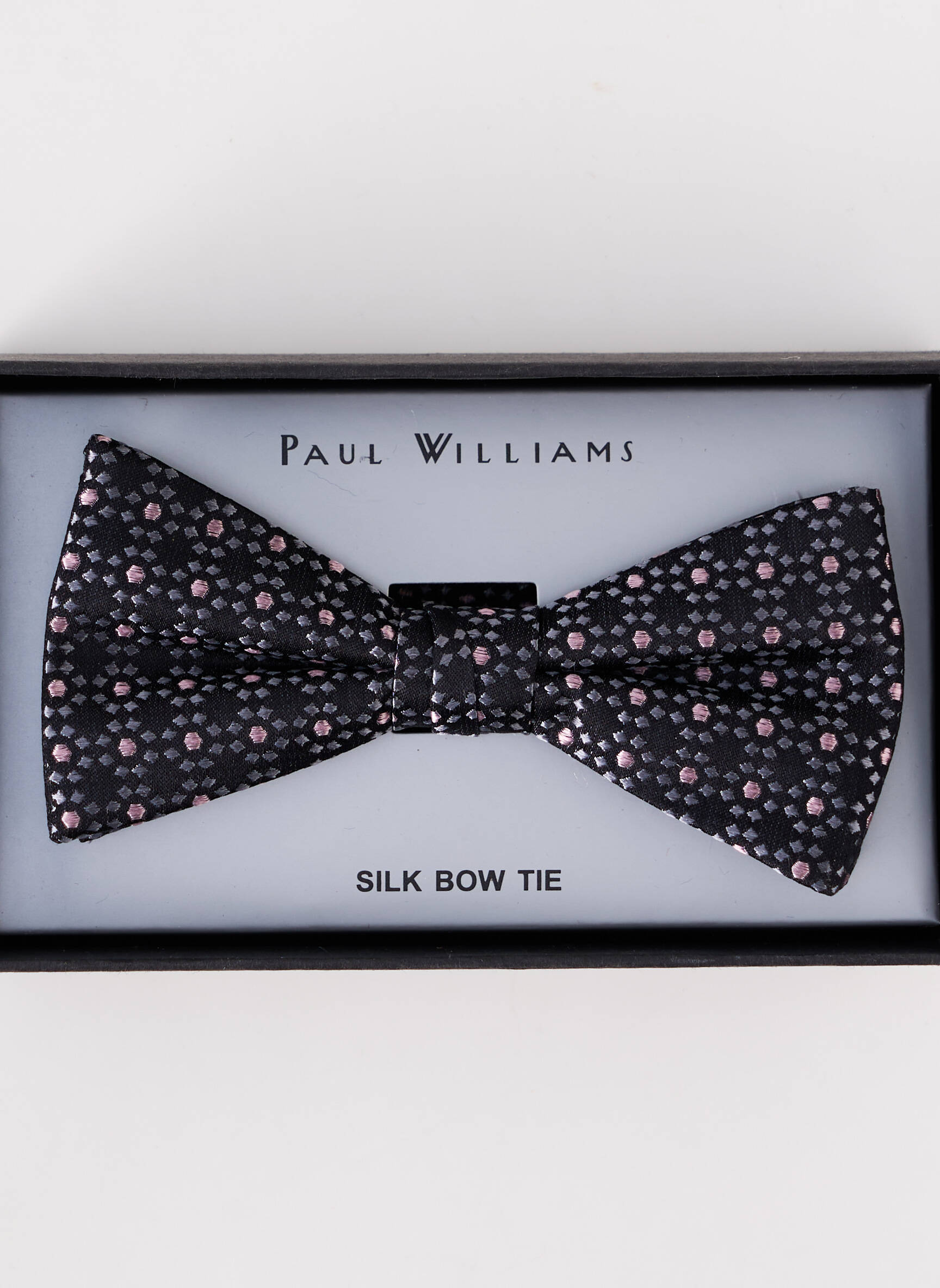 Kaklaraištis papillon siuvinėjimas juodas PAUL WILLIAMS vyras