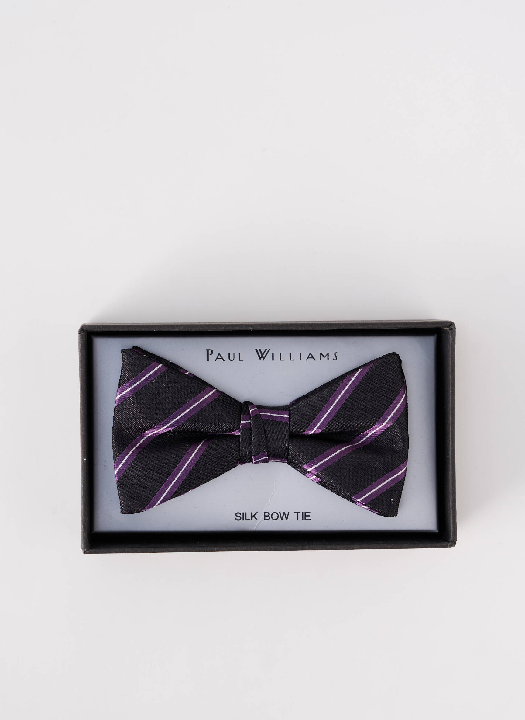 Kaklaraištis papillon juostelės raštas rudas PAUL WILLIAMS vyras