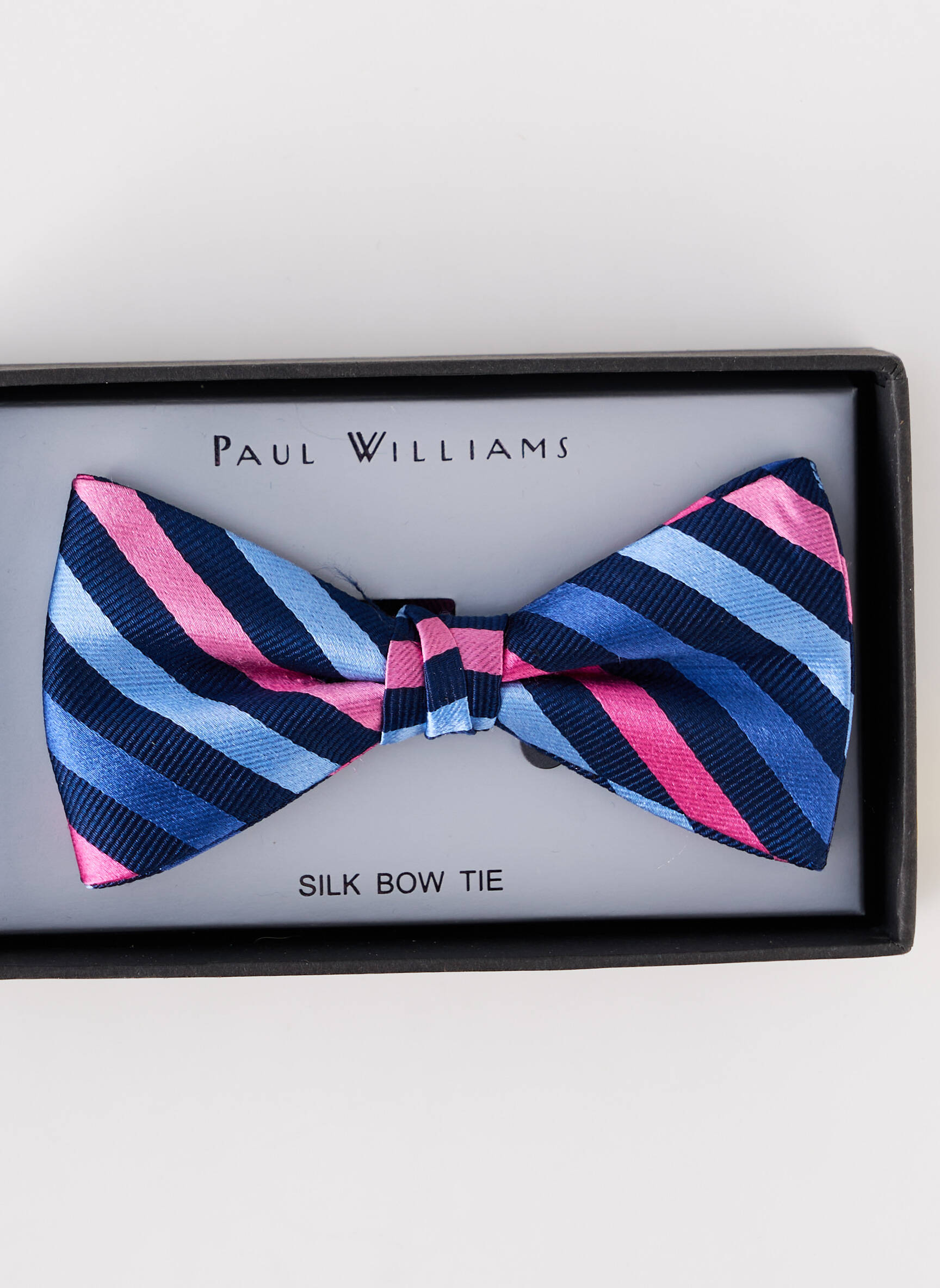 Kaklaraištis papillon juostelės raštas rožinė PAUL WILLIAMS vyras