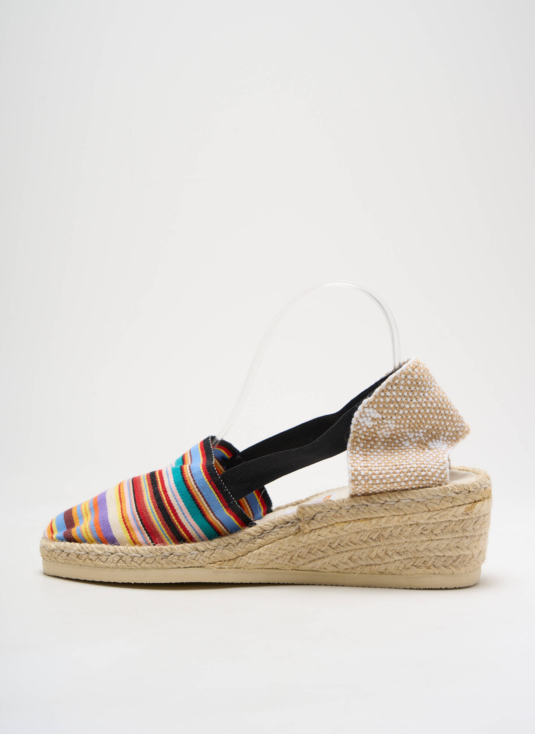 Espadrilės apvalus mygtukas kulnas nuo 4 iki 6 cm bežinis CREATION CATALANE moteris