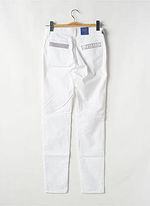 Lieknos kelnės aukšta talija aukšta talija baltas TRUSSARDI JEANS moteris