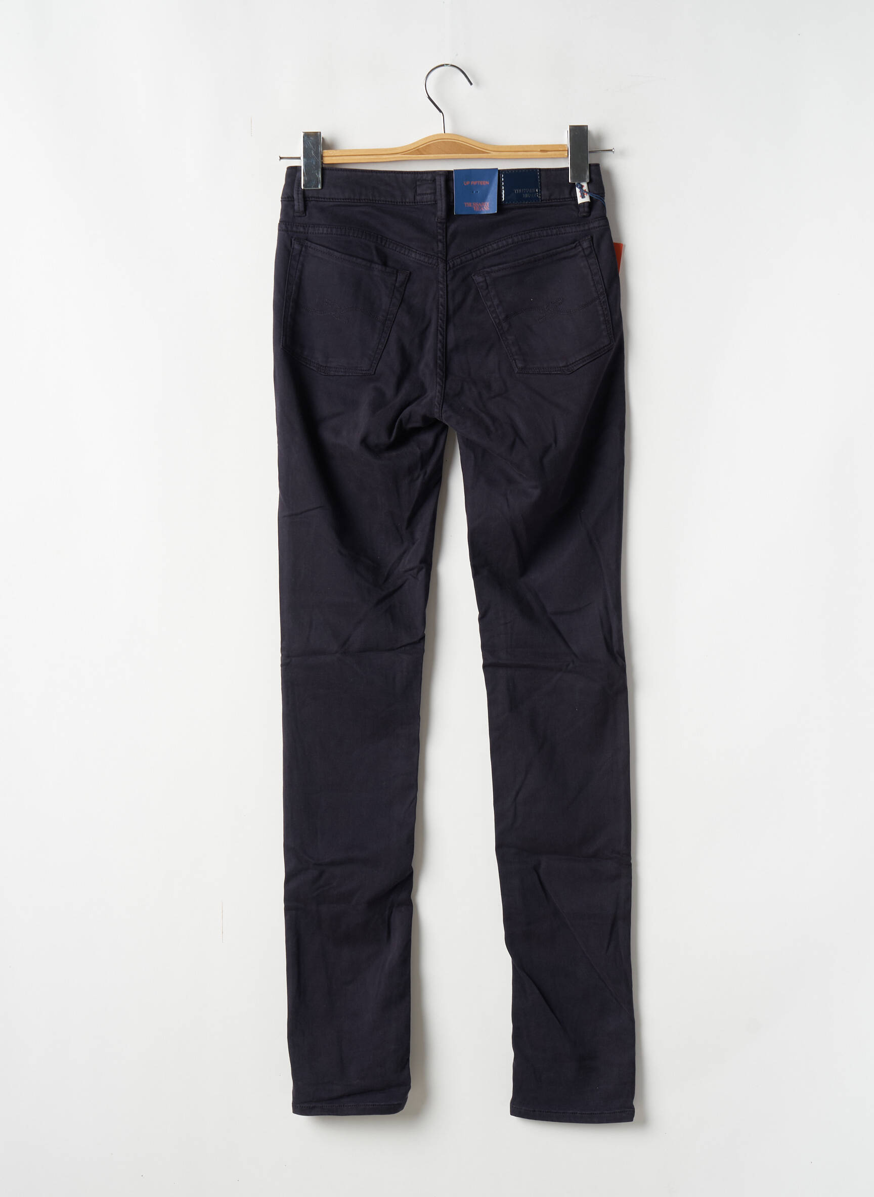 Lieknos kelnės aukšta talija aukšta talija mėlyna TRUSSARDI JEANS moteris