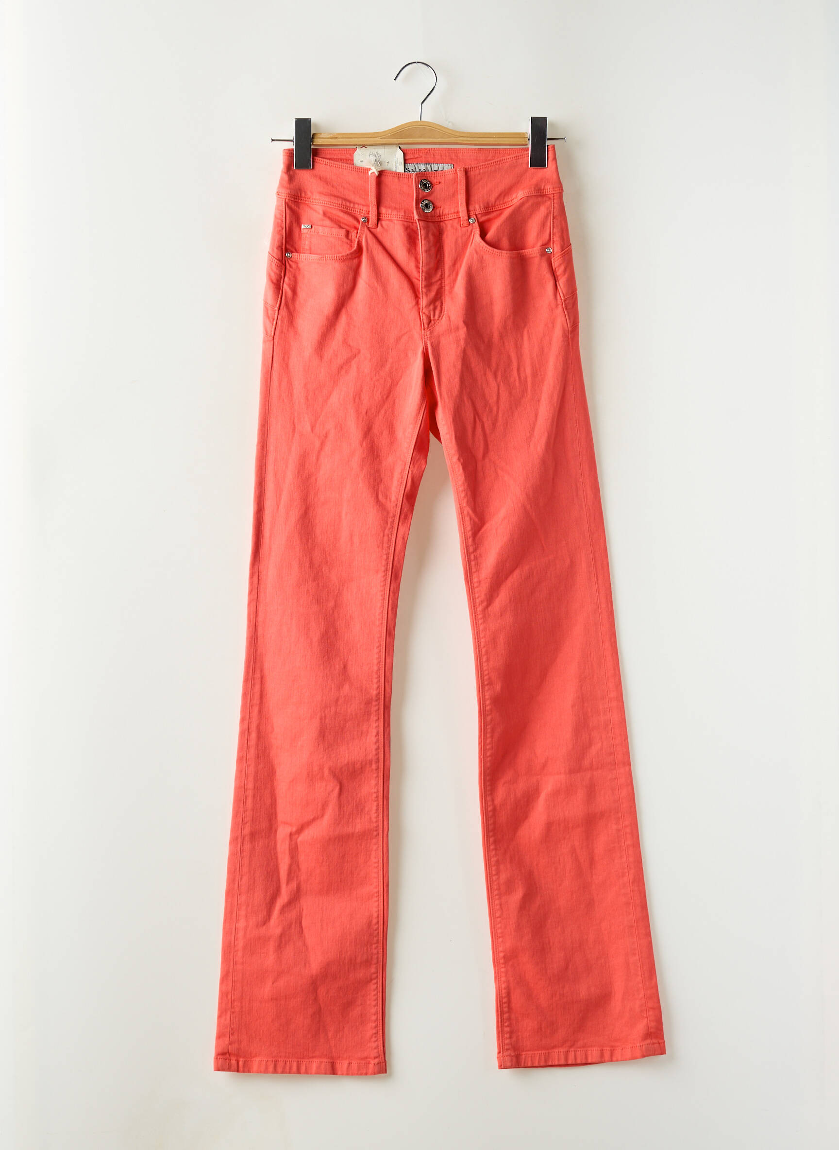 Bootcut džinsai aukšta talija aukšta talija oranžinė SALSA moteris