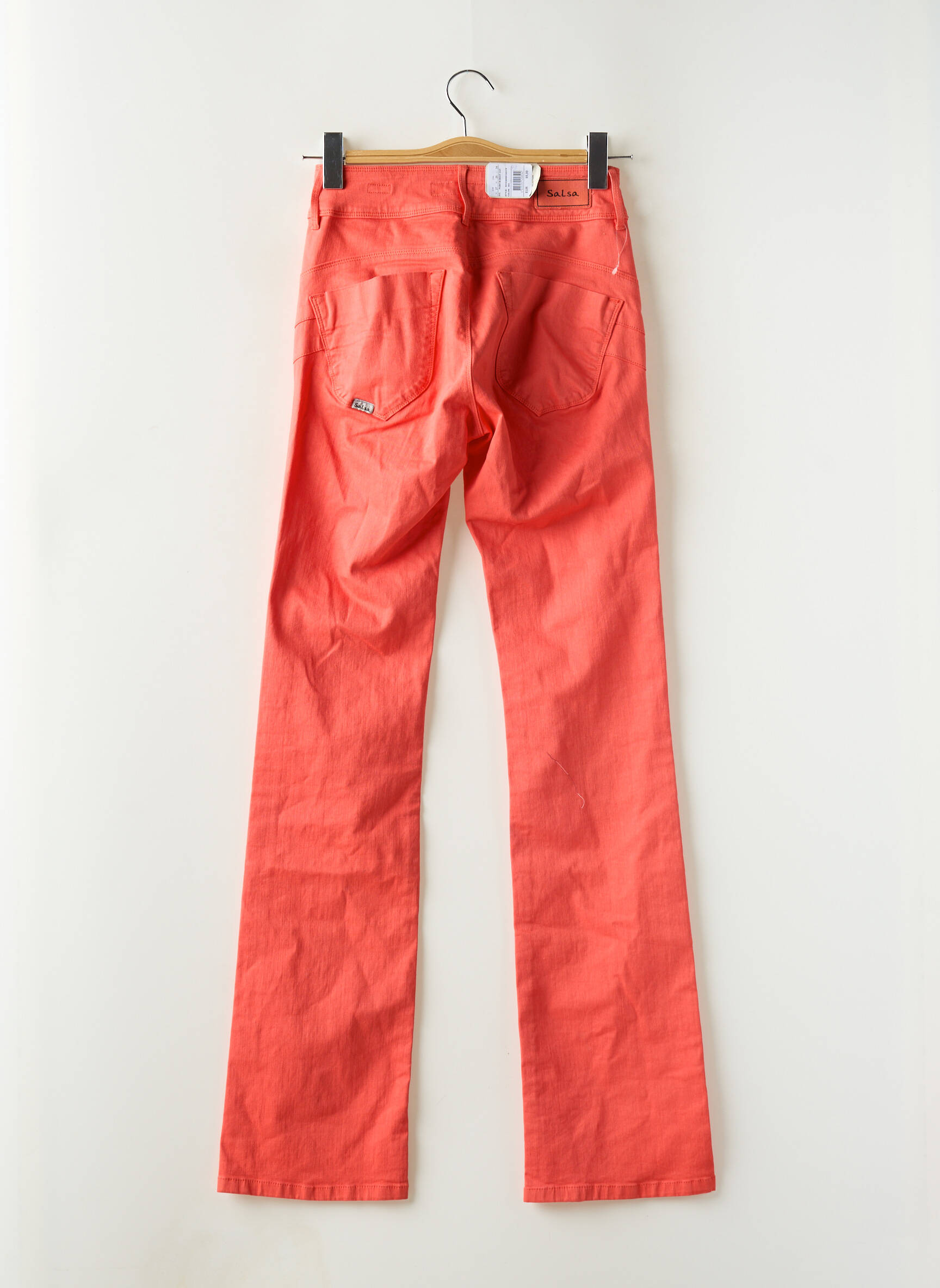Bootcut džinsai aukšta talija aukšta talija oranžinė SALSA moteris