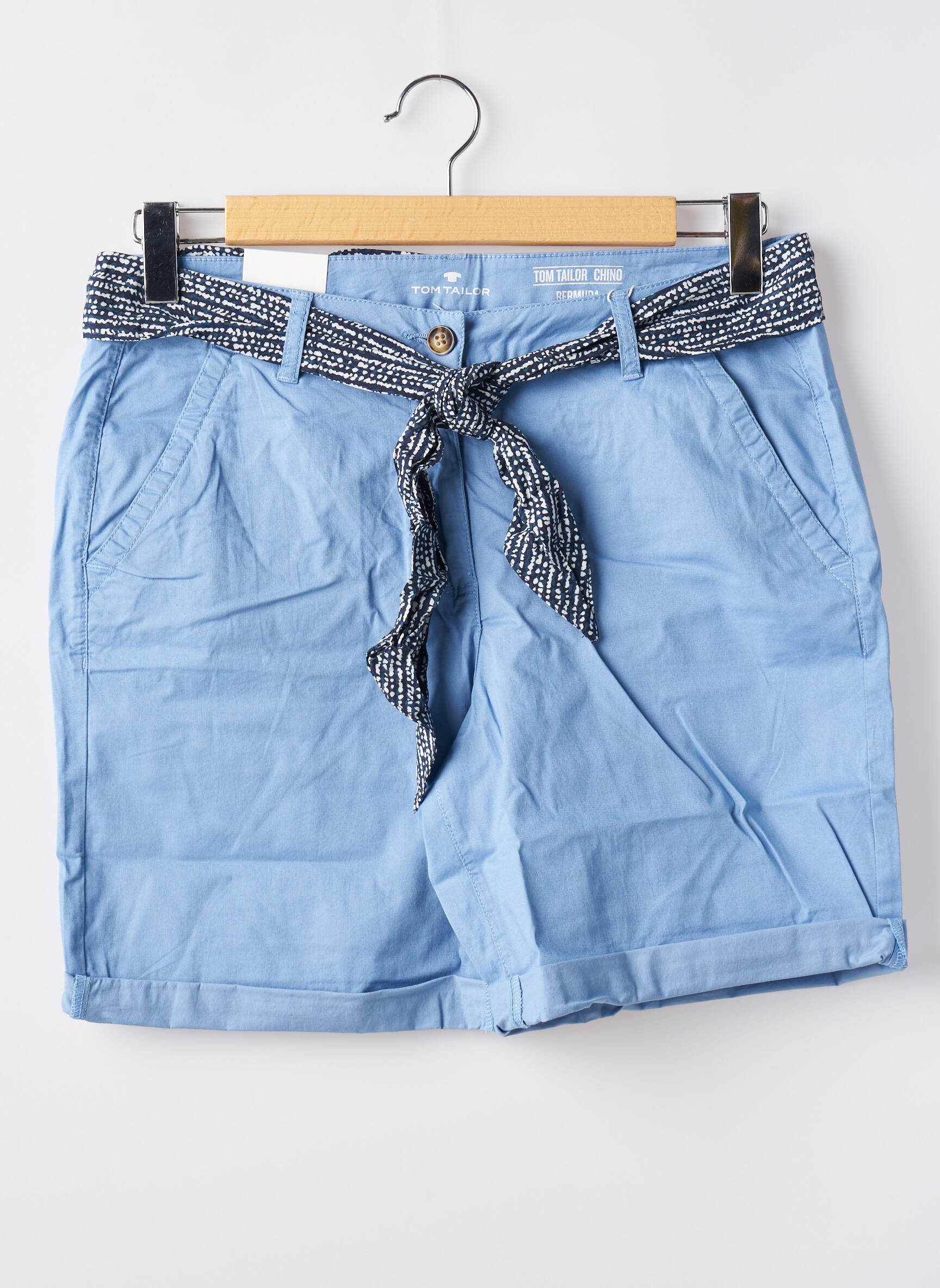 Bermudas chino kirpimas normala dydis šviesiai mėlyna TOM TAILOR moteris