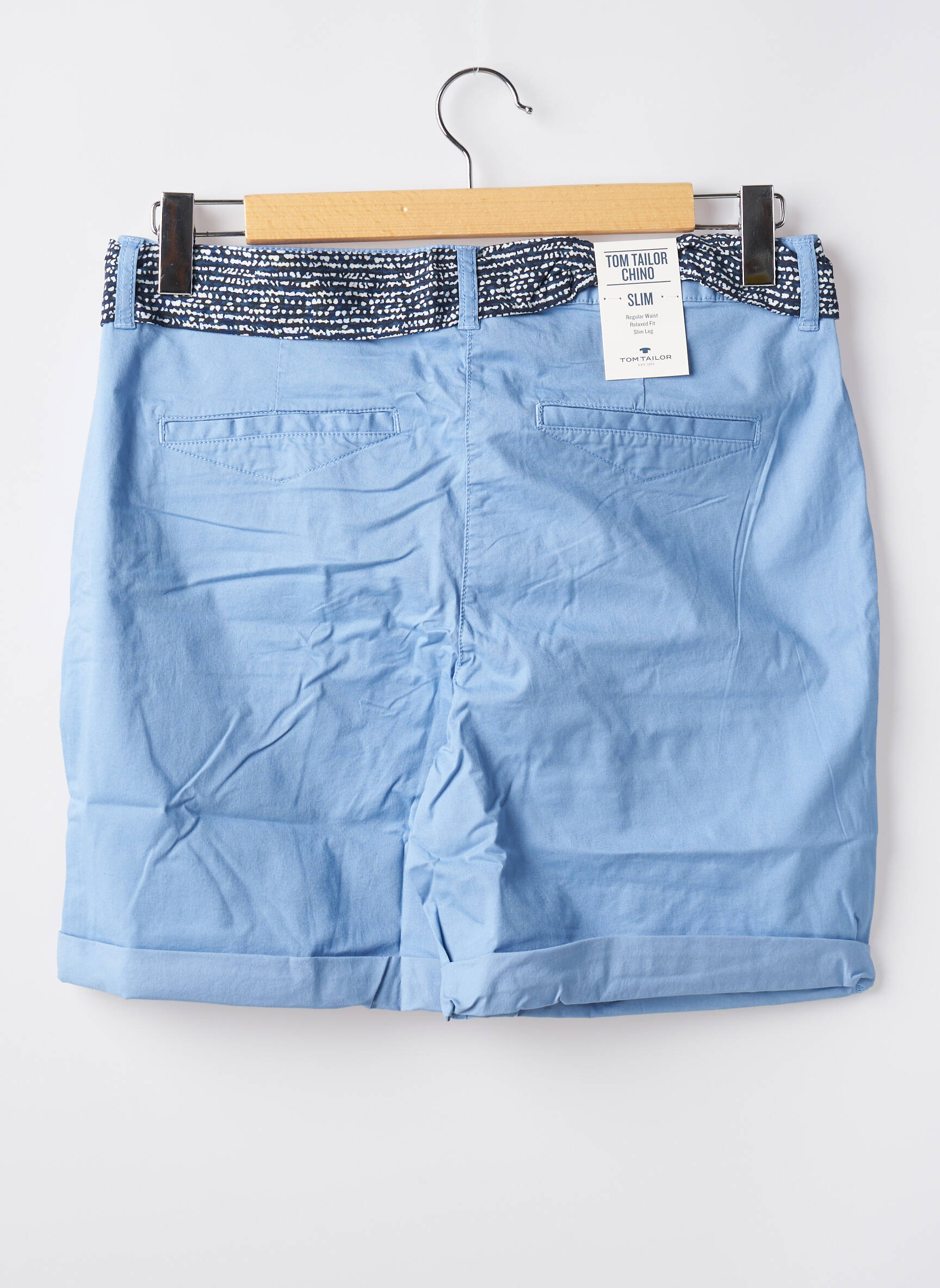 Bermudas chino kirpimas normala dydis šviesiai mėlyna TOM TAILOR moteris
