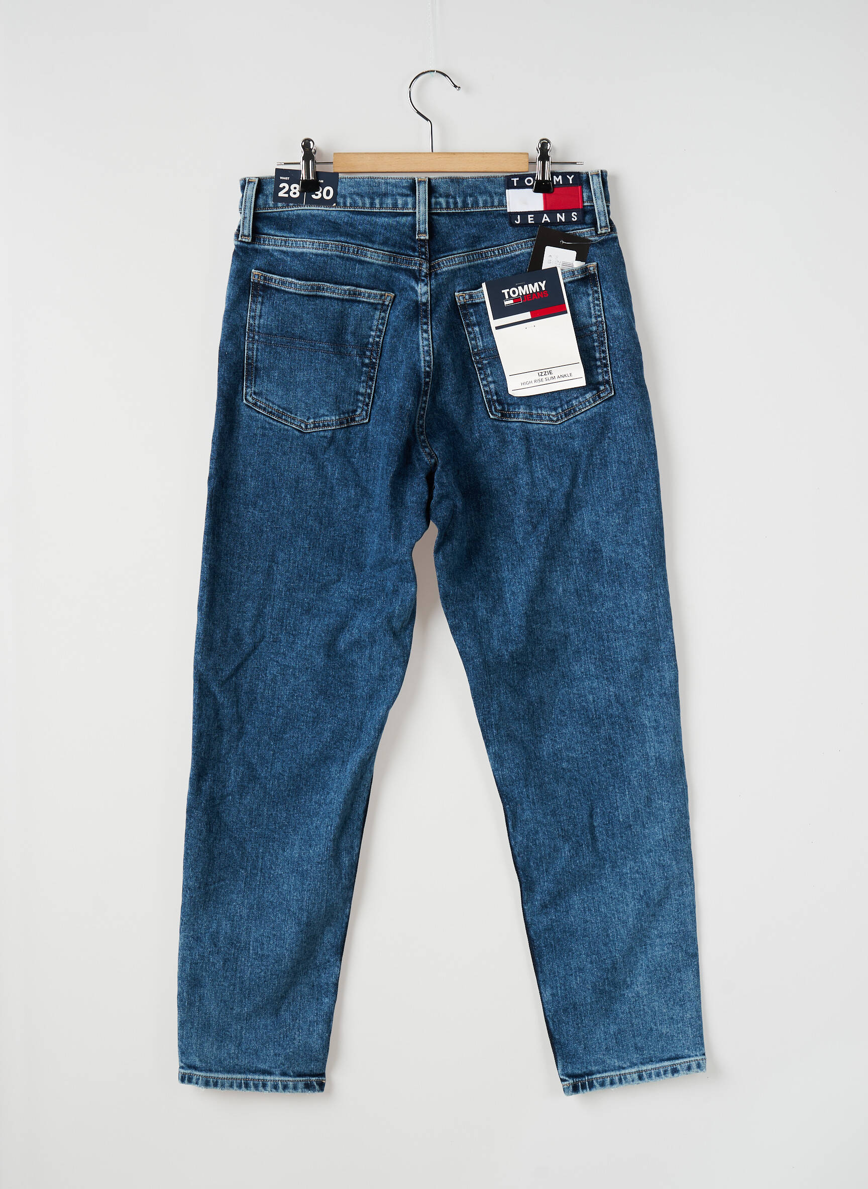Lieknos džinsai kišenės mėlyna TOMMY HILFIGER moteris