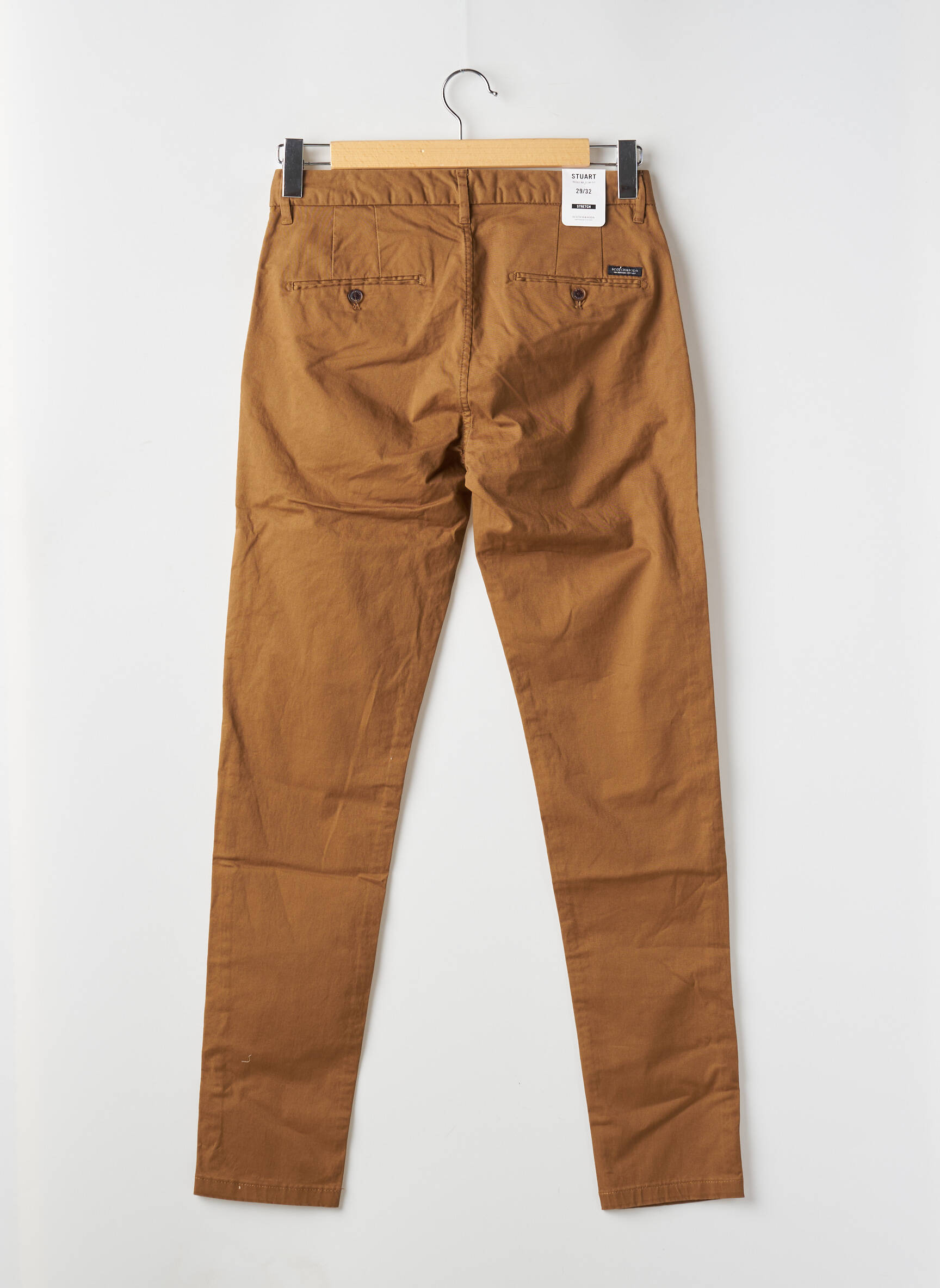 Chino kelnė popelinos audinys, kuris pasižymi lygiu ir tankiu paviršiumi. normala dydis geltona SCOTCH & SODA vyras
