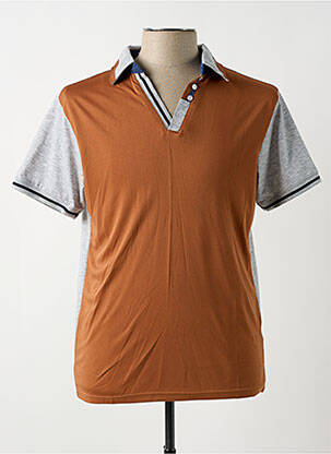 Polo jersey audinys trumpas rankovės rudas BLUE SOUL vyras