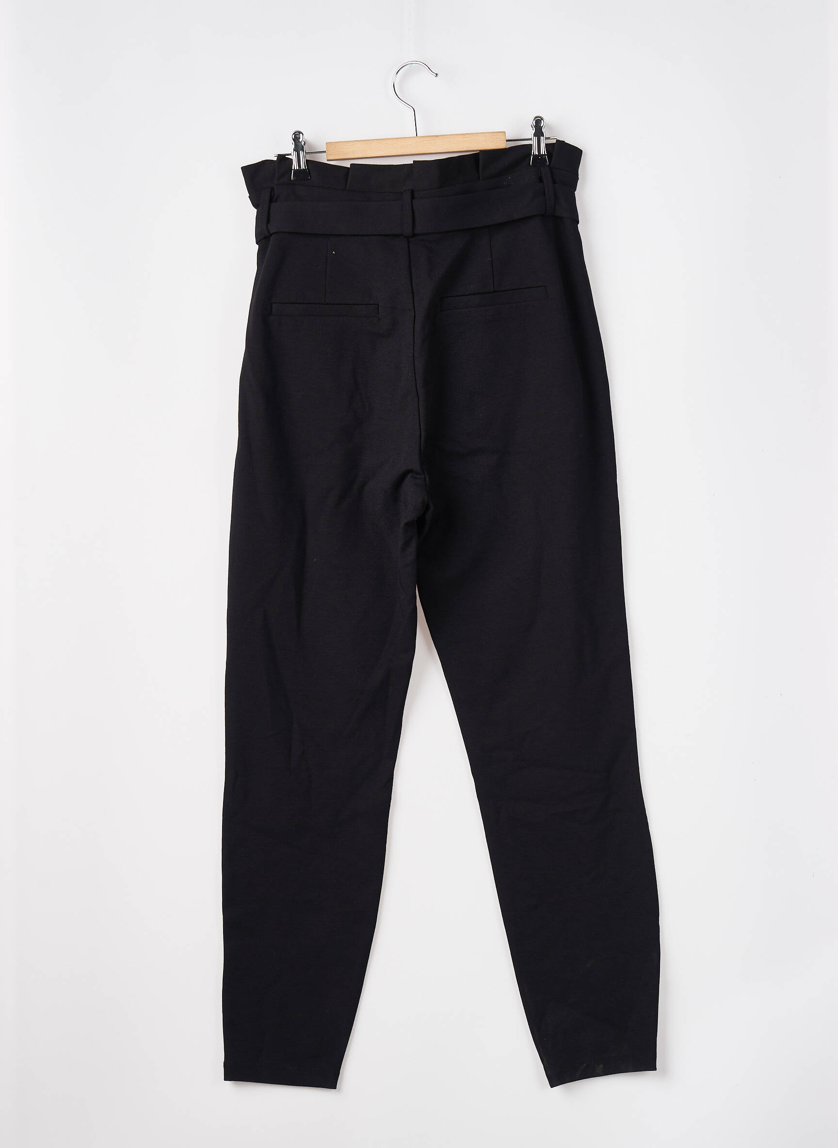 Chino kelnė kišenės aukšta talija juodas VERO MODA moteris