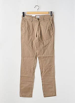 Chino kelnė popelinos audinys, kuris pasižymi lygiu ir tankiu paviršiumi. maža dydžio rudas JACK & JONES vyras
