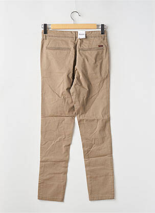Chino kelnė popelinos audinys, kuris pasižymi lygiu ir tankiu paviršiumi. maža dydžio rudas JACK & JONES vyras