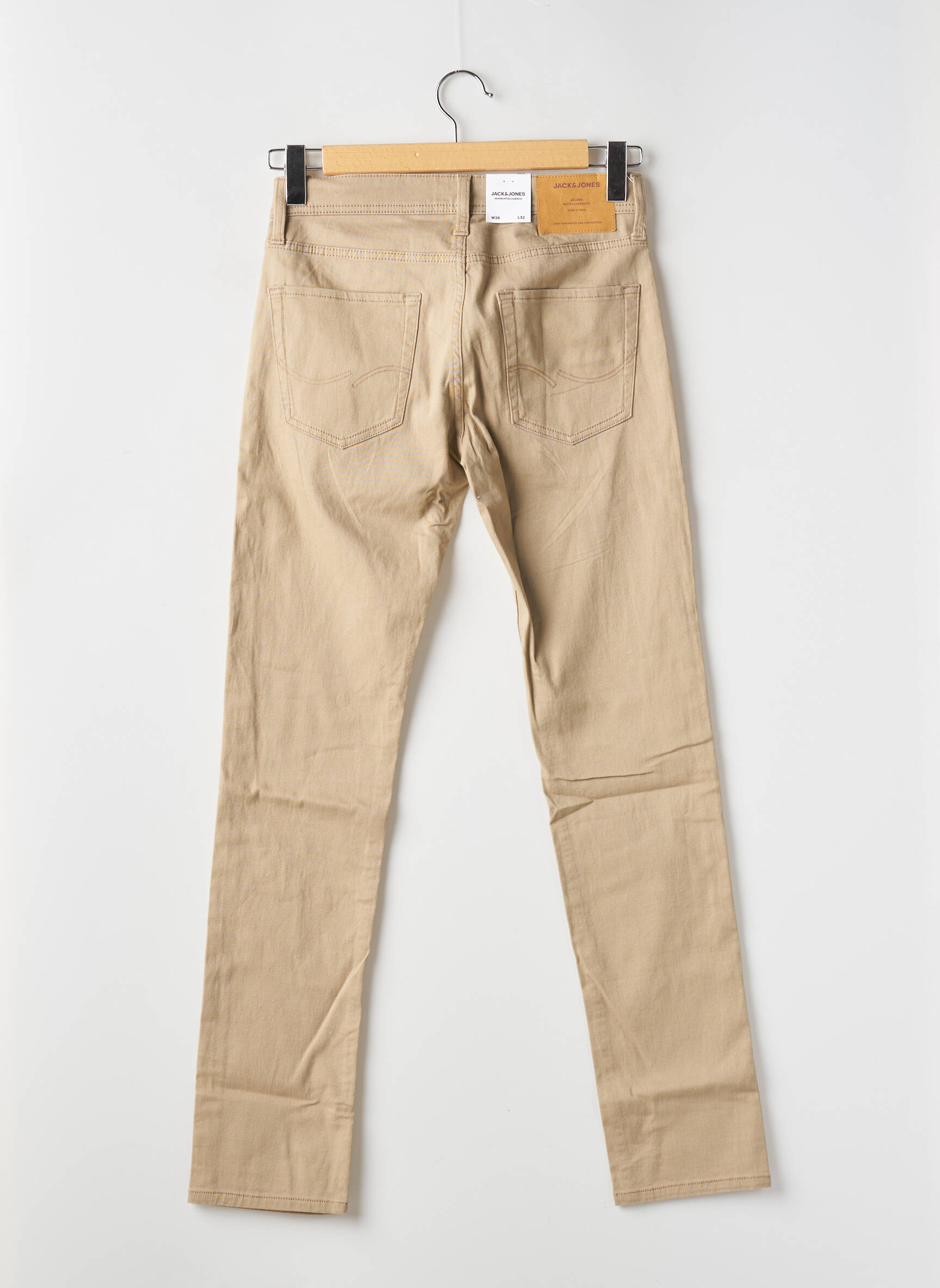 Lieknos kelnės tamprumas aukšta talija rudas JACK & JONES vyras