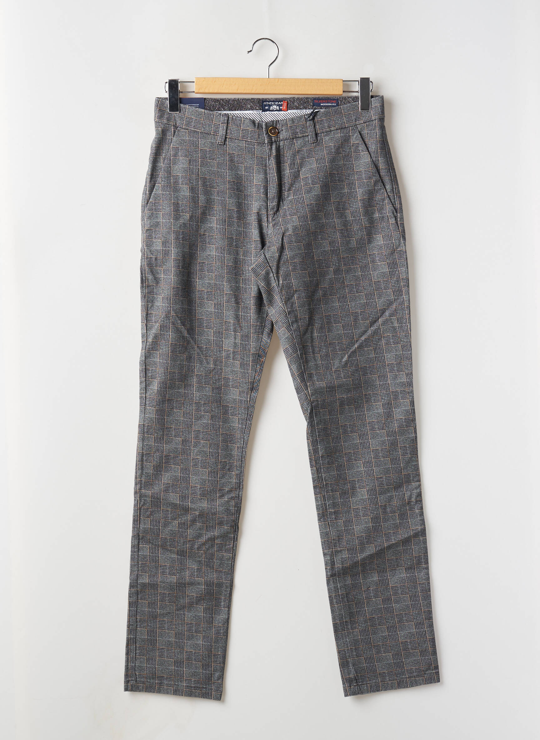 Chino kelnė kišenės pilka STATE OF ART vyras