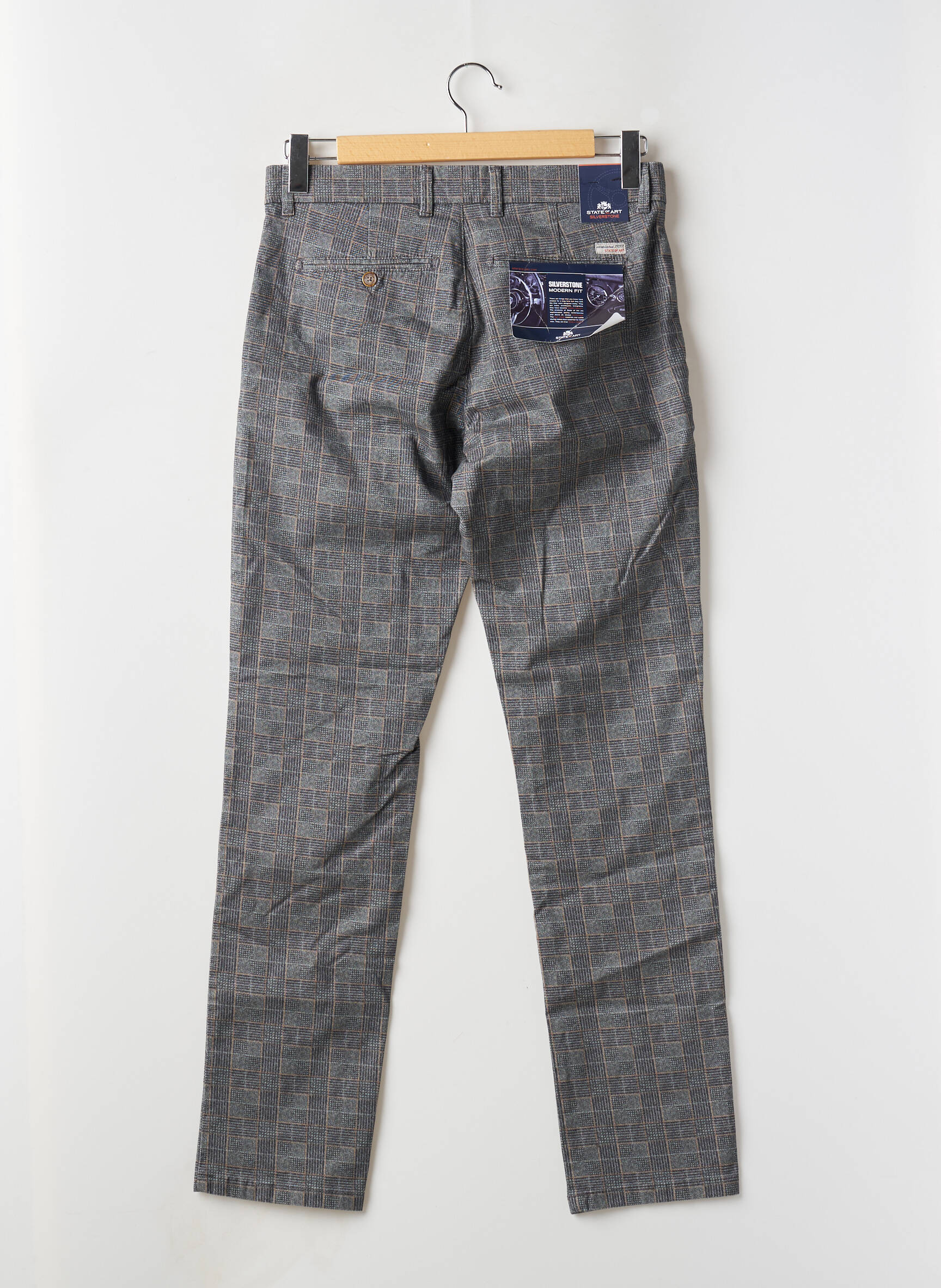 Chino kelnė kišenės pilka STATE OF ART vyras