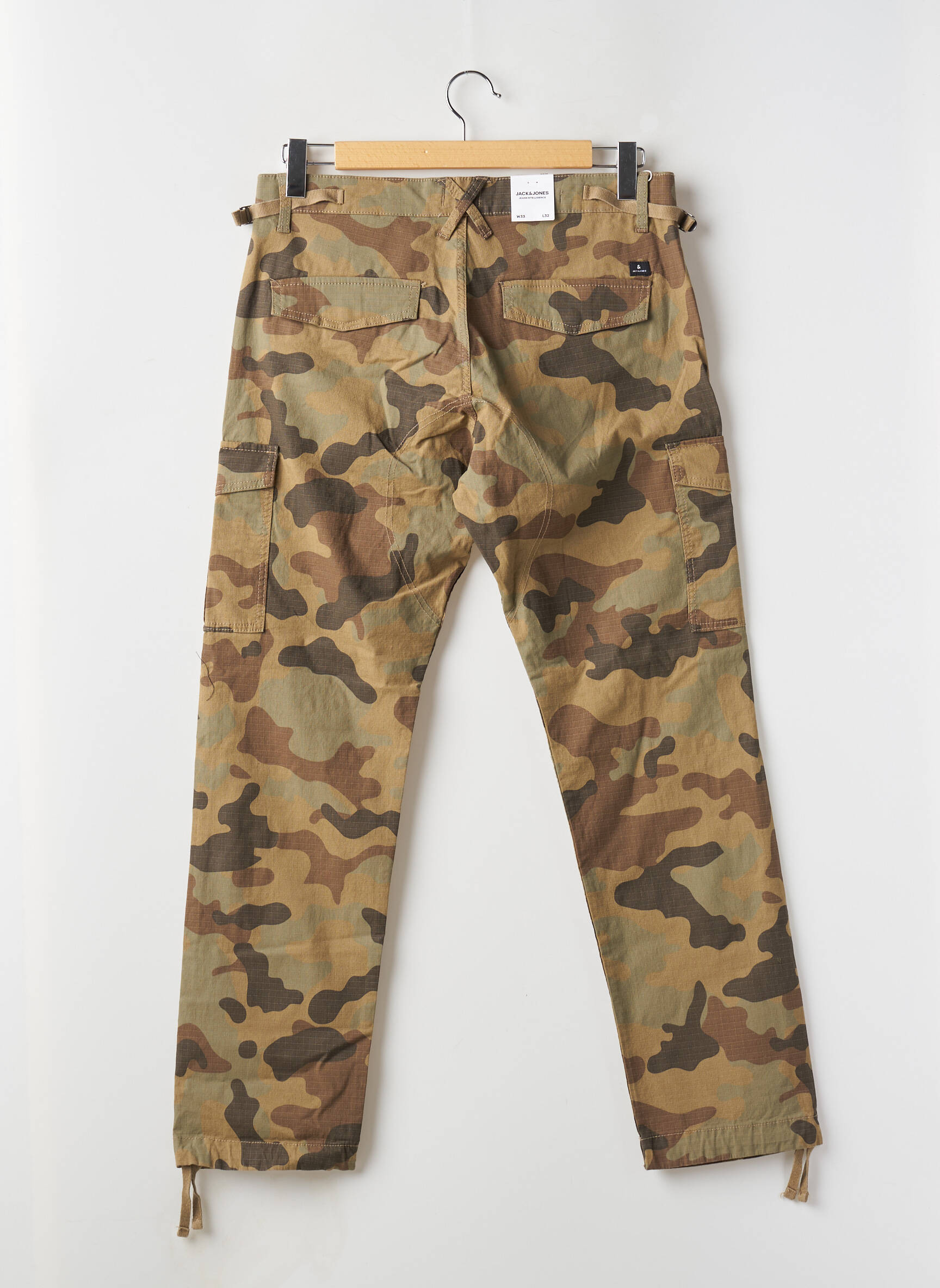 Kargo kelnė tiesi kirpimas žalias JACK & JONES vyras