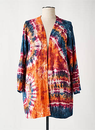 Kimono striukė ilgos rankovės oranžinė CHARLIE JOE moteris