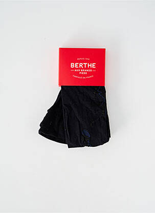 Kojinės savaime prisitaikantis laikymas juodas BERTHE AUX GRANDS PIEDS moteris