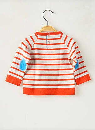 Megztinis plona tinklinė medžiaga ilgos rankovės oranžinė PETIT BATEAU berniukas