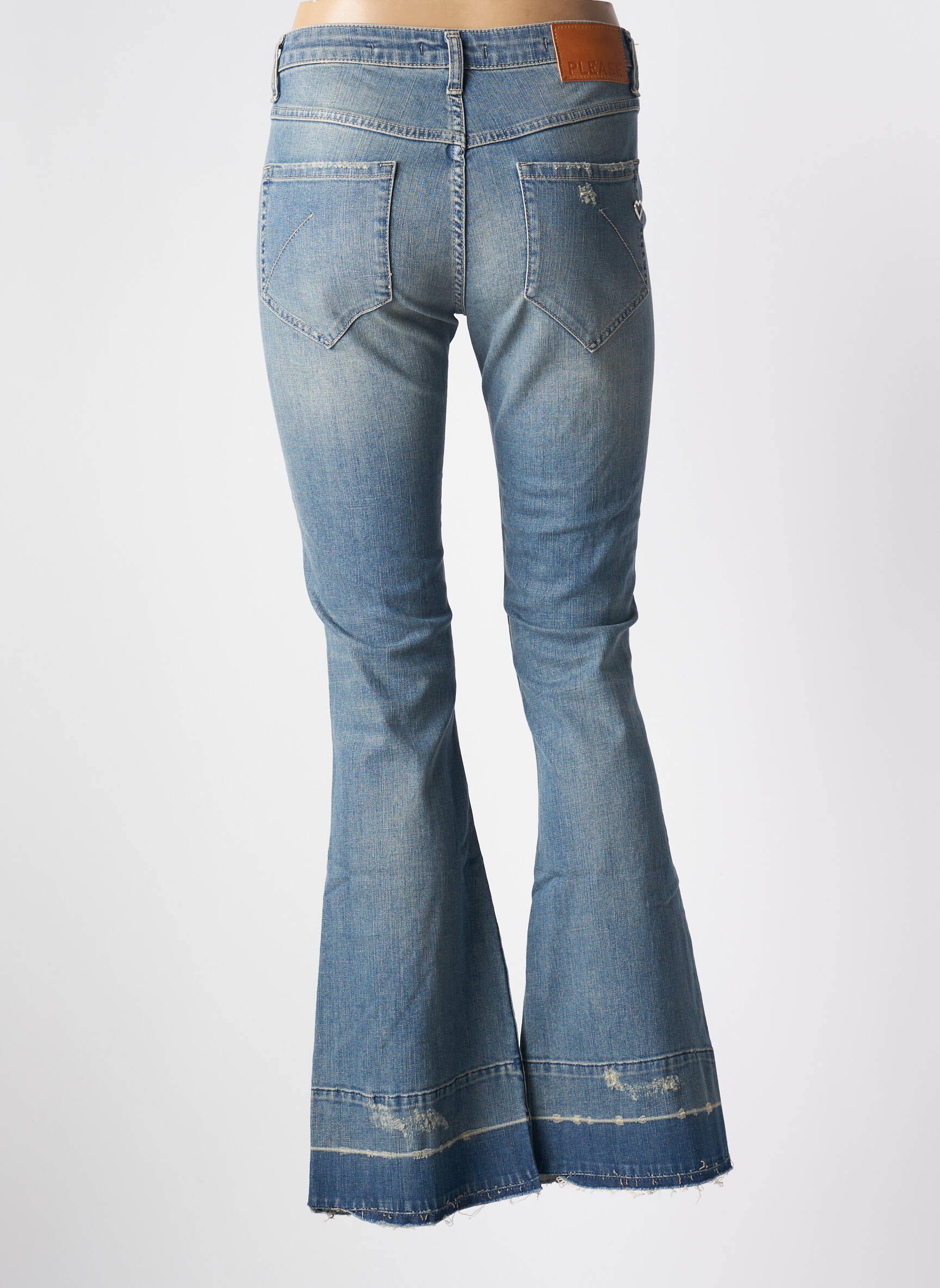 Bootcut džinsai normala dydis normala dydis mėlyna PLEASE moteris
