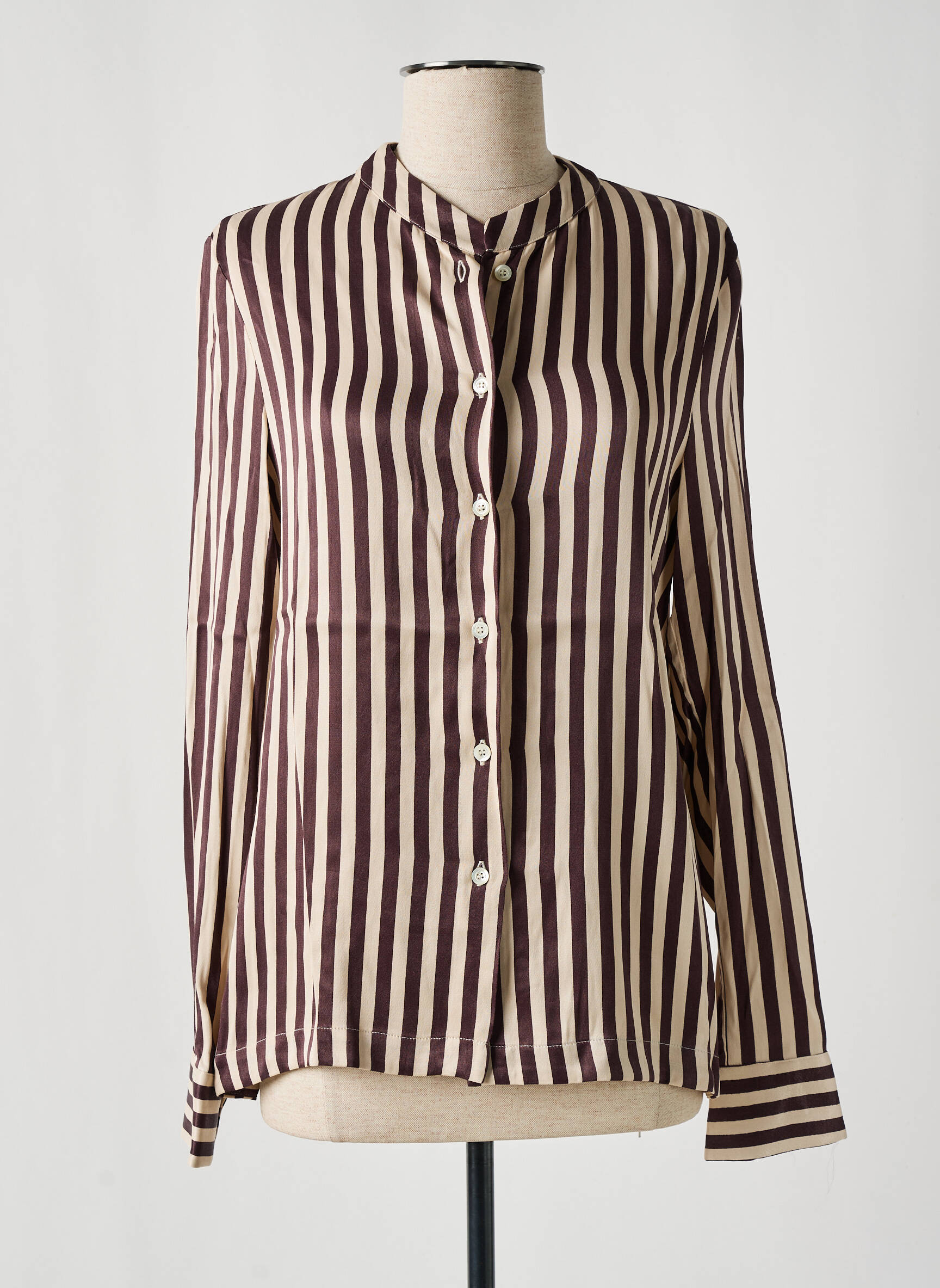 Moteriškas marškinys sklandi forma ilgos rankovės violetinis SHIRTAPORTER moteris