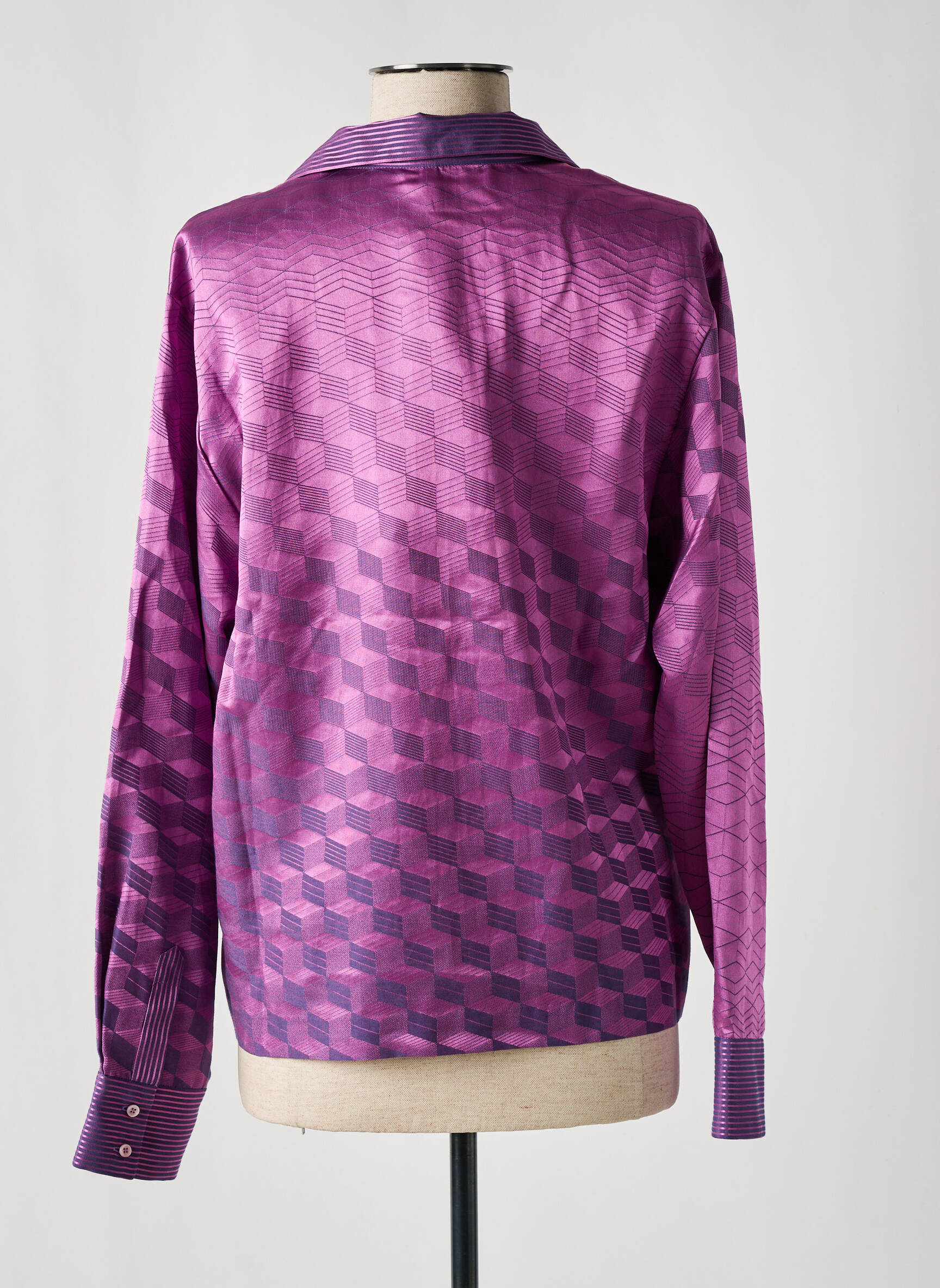Bluzonai fantazijos raštas ilgos rankovės violetinis INDRESS moteris