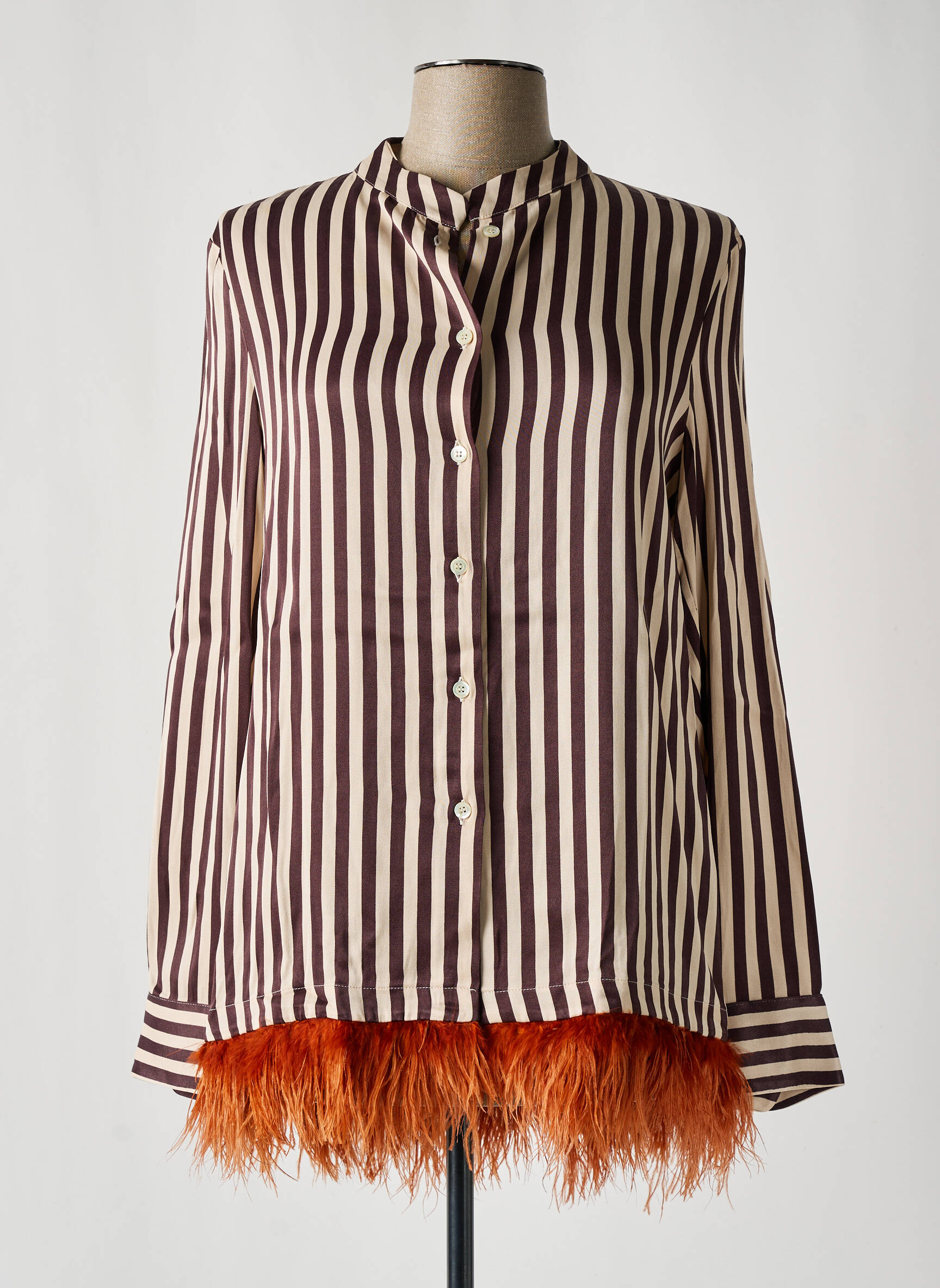 Moteriškas marškinys sklandi forma ilgos rankovės violetinis SHIRTAPORTER moteris