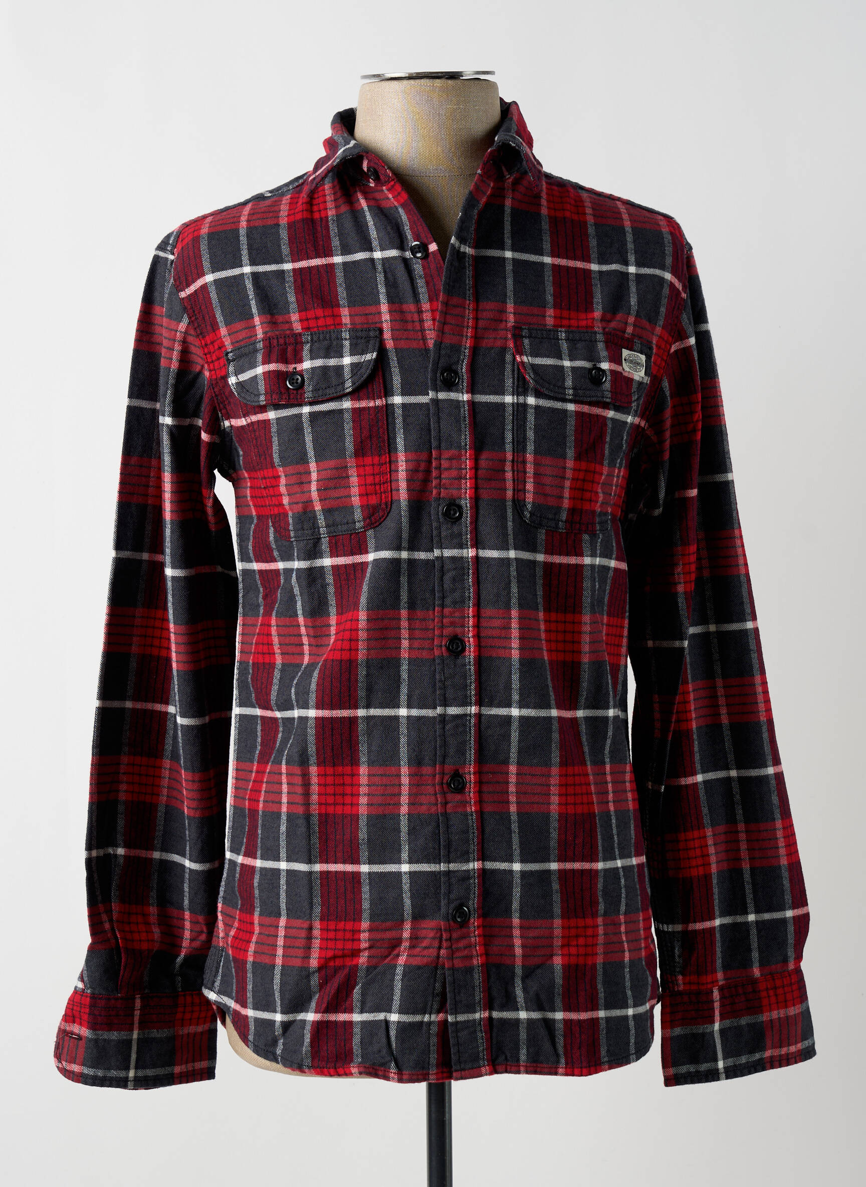Ilgomis rankovėmis marškinys kišenės raudona JACK & JONES vyras