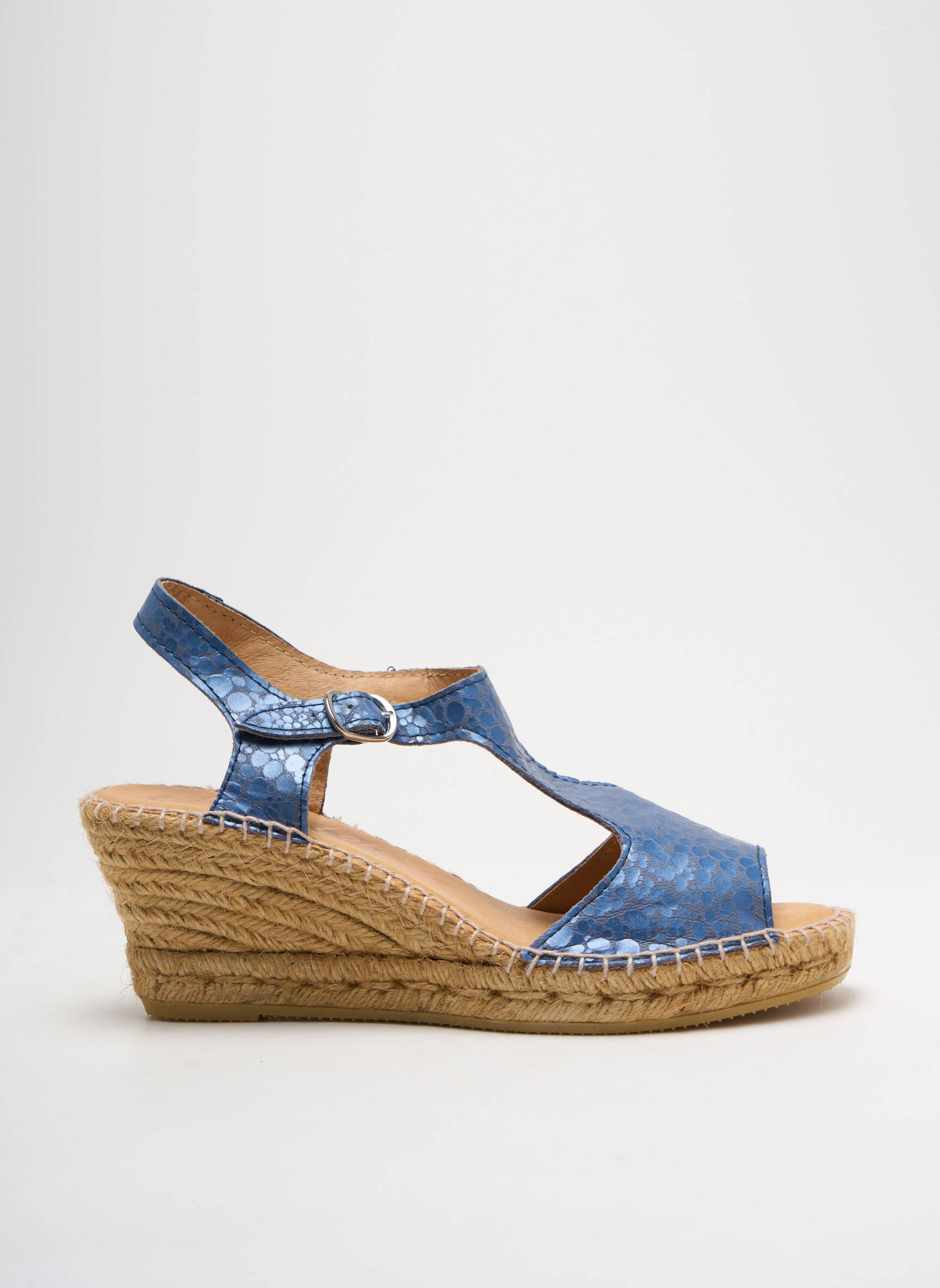 Espadrilės satino audinys kulnas nuo 4 iki 6 cm mėlyna JOSE TOLEDO moteris