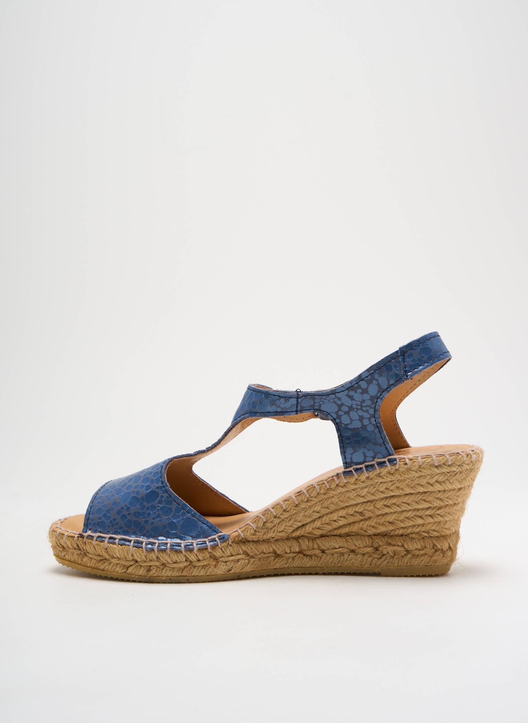 Espadrilės satino audinys kulnas nuo 4 iki 6 cm mėlyna JOSE TOLEDO moteris