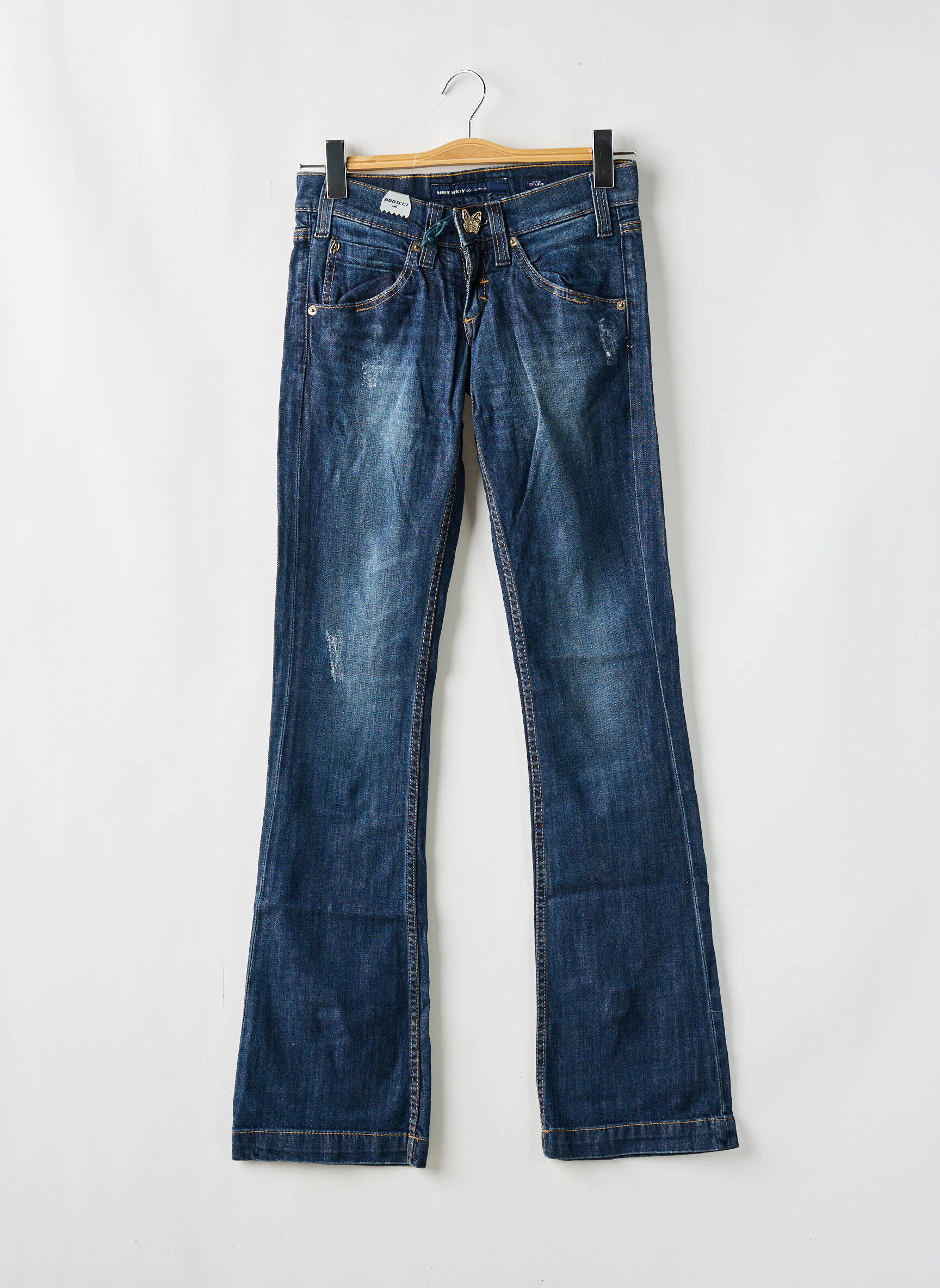 Bootcut džinsai tamprumas maža dydžio mėlyna MISS SIXTY moteris