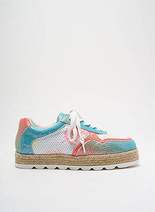 Espadrilės satino audinys plokščias kulnas iki 3 cm oranžinė CHATTAWAK moteris