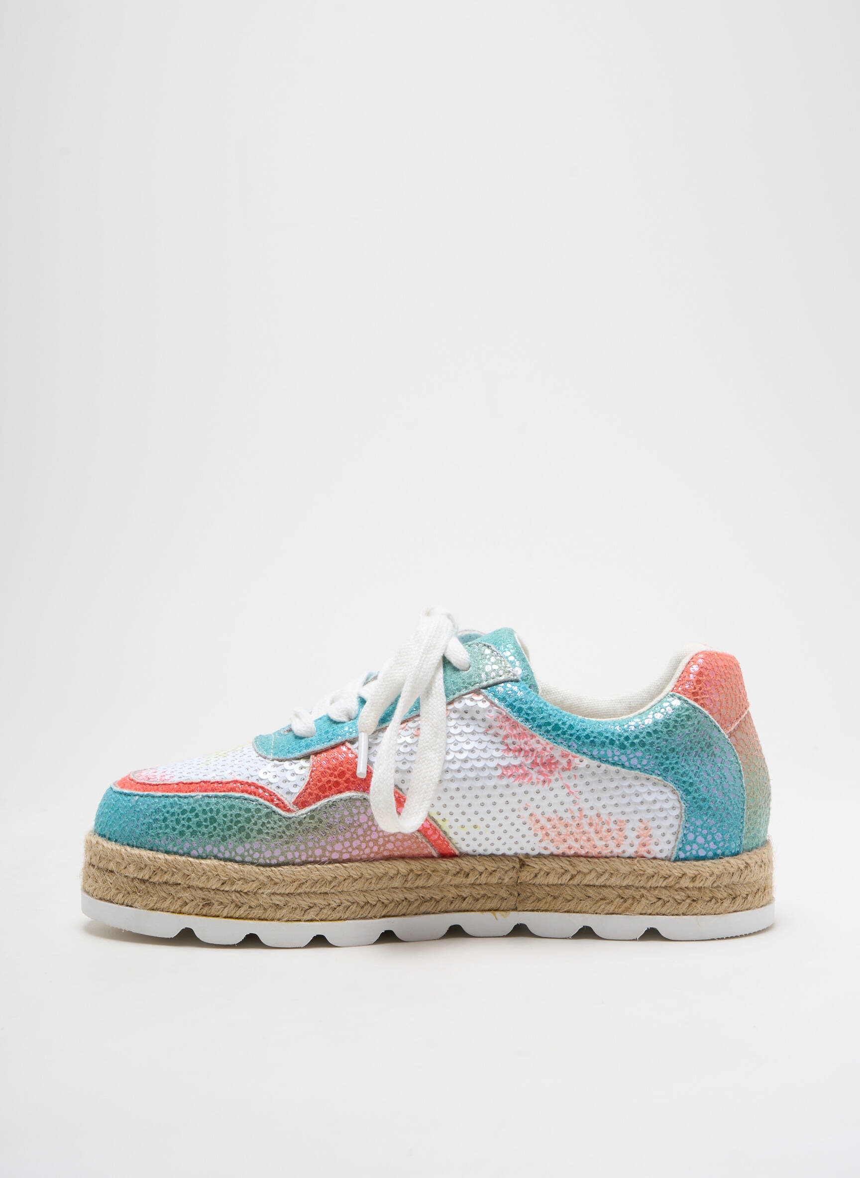 Espadrilės satino audinys plokščias kulnas iki 3 cm oranžinė CHATTAWAK moteris
