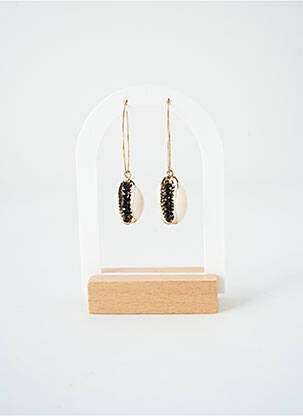 Auskarai metalinis ornamentas juodas SATINE moteris
