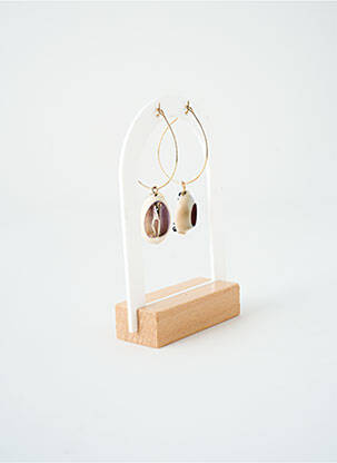 Auskarai metalinis ornamentas juodas SATINE moteris