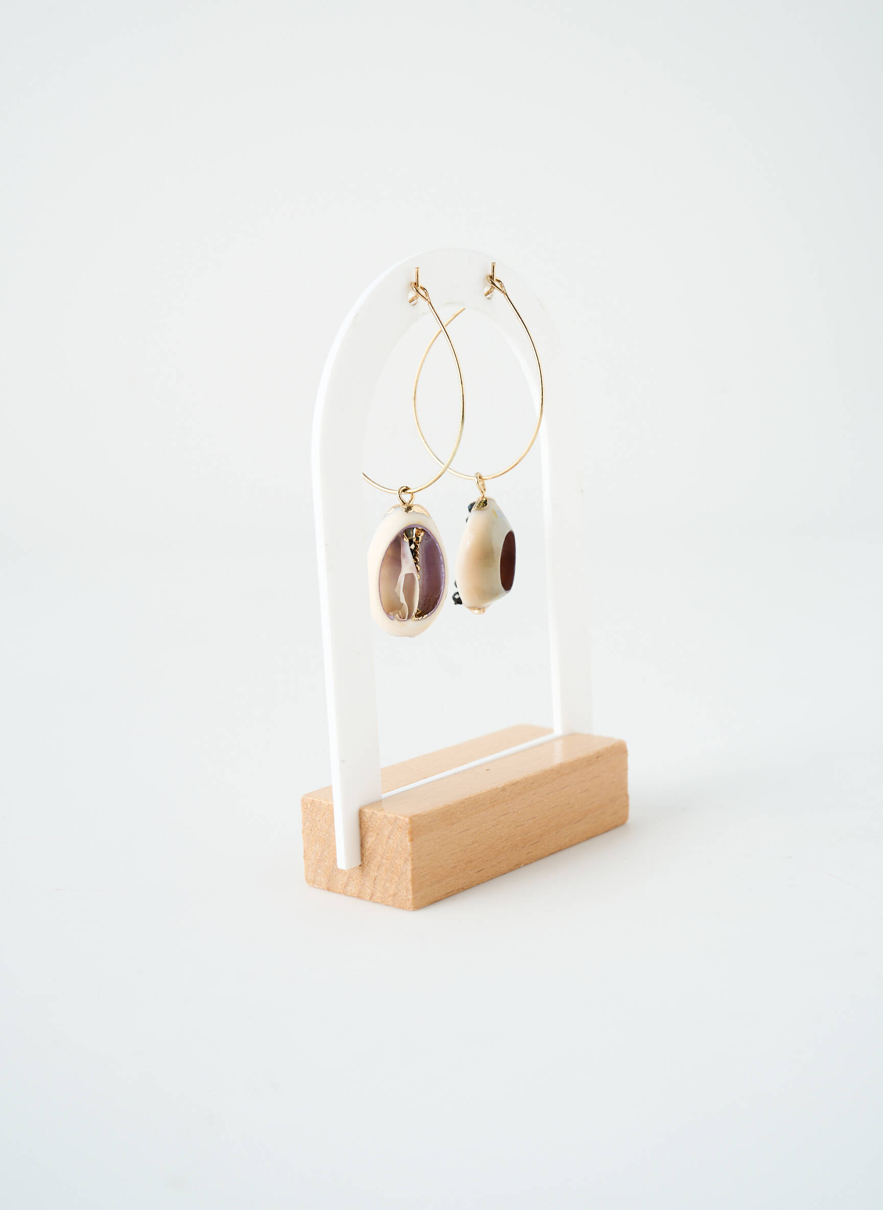 Auskarai metalinis ornamentas juodas SATINE moteris