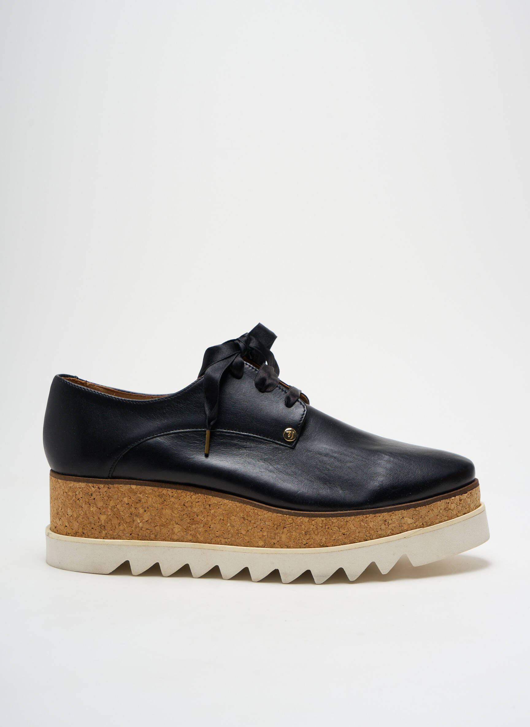 Derbiai satino audinys kulnas nuo 4 iki 6 cm juodas TRUSSARDI JEANS moteris