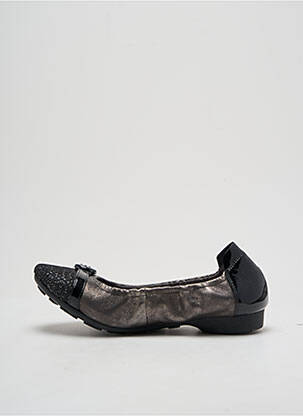 Balerinos lygus audinys plokščias kulnas iki 3 cm sidabrinė MAM'ZELLE moteris