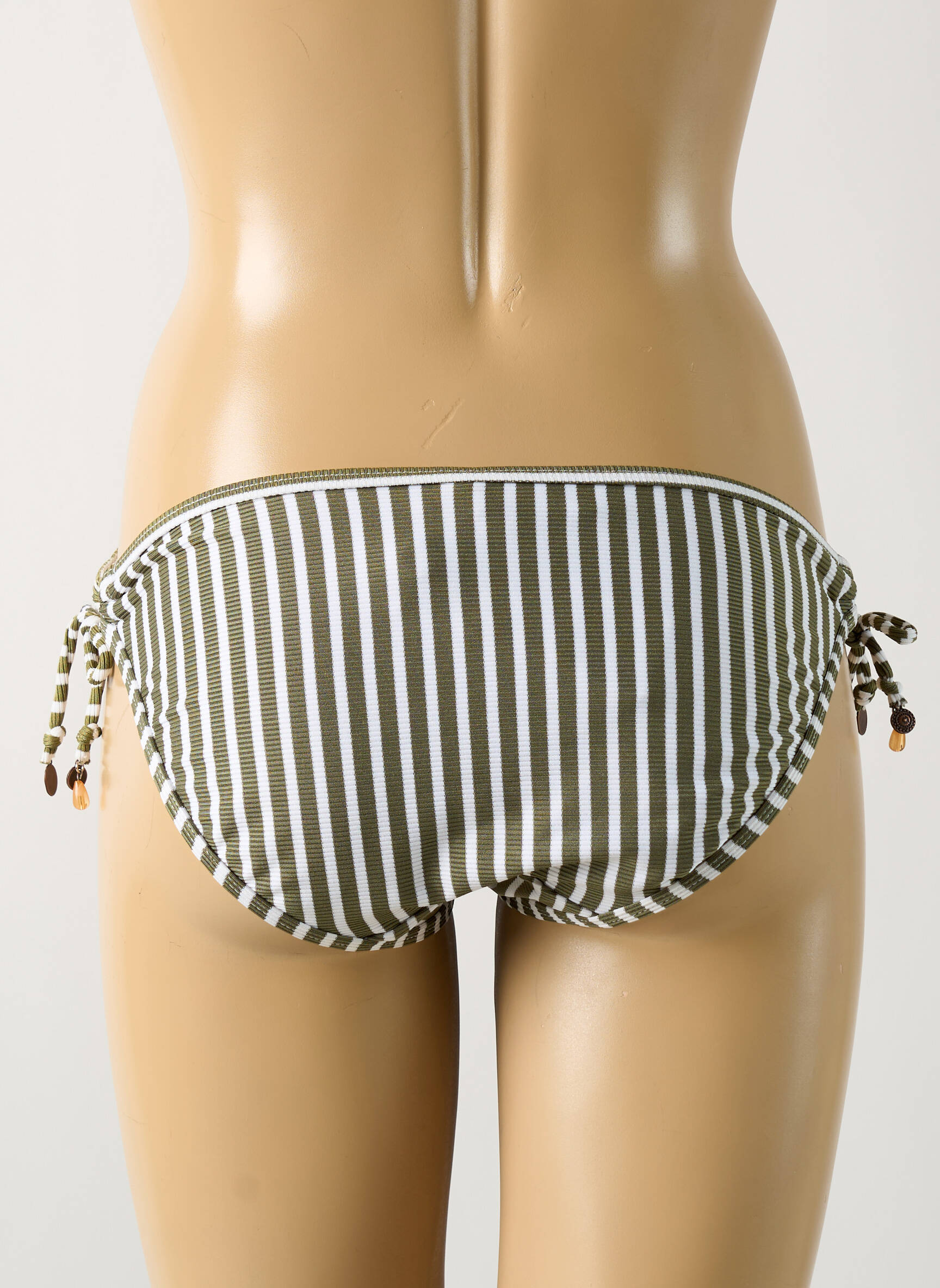 Maudymosi kelnaitės satino efektas bikini žalias LINGADORE moteris