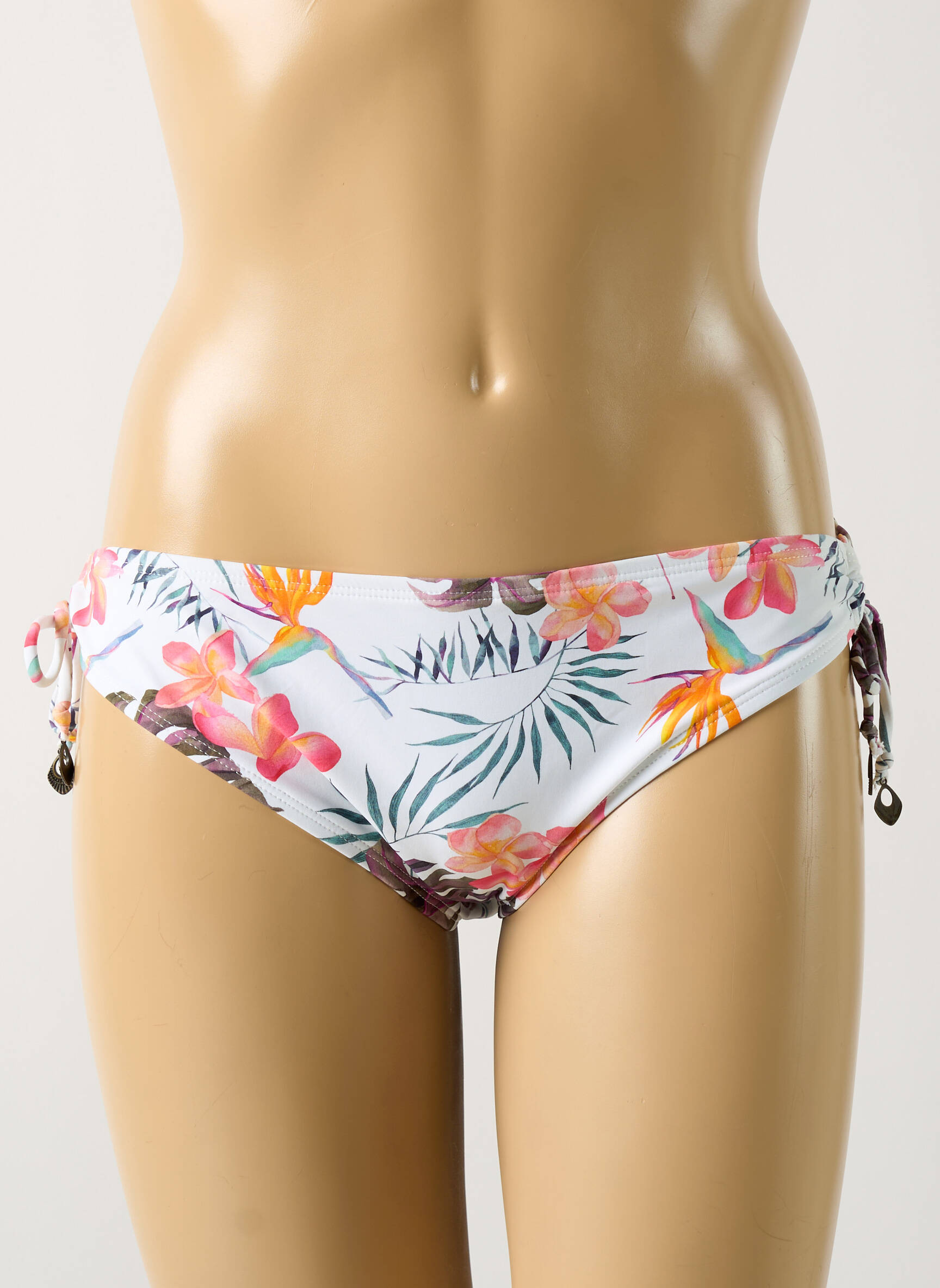 Maudymosi kelnaitės tiesioginis dažymas spausdinimas bikini baltas LINGADORE moteris
