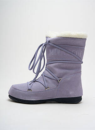 Batai/botai pamušalas plokščias kulnas iki 3 cm violetinis MOON BOOT moteris