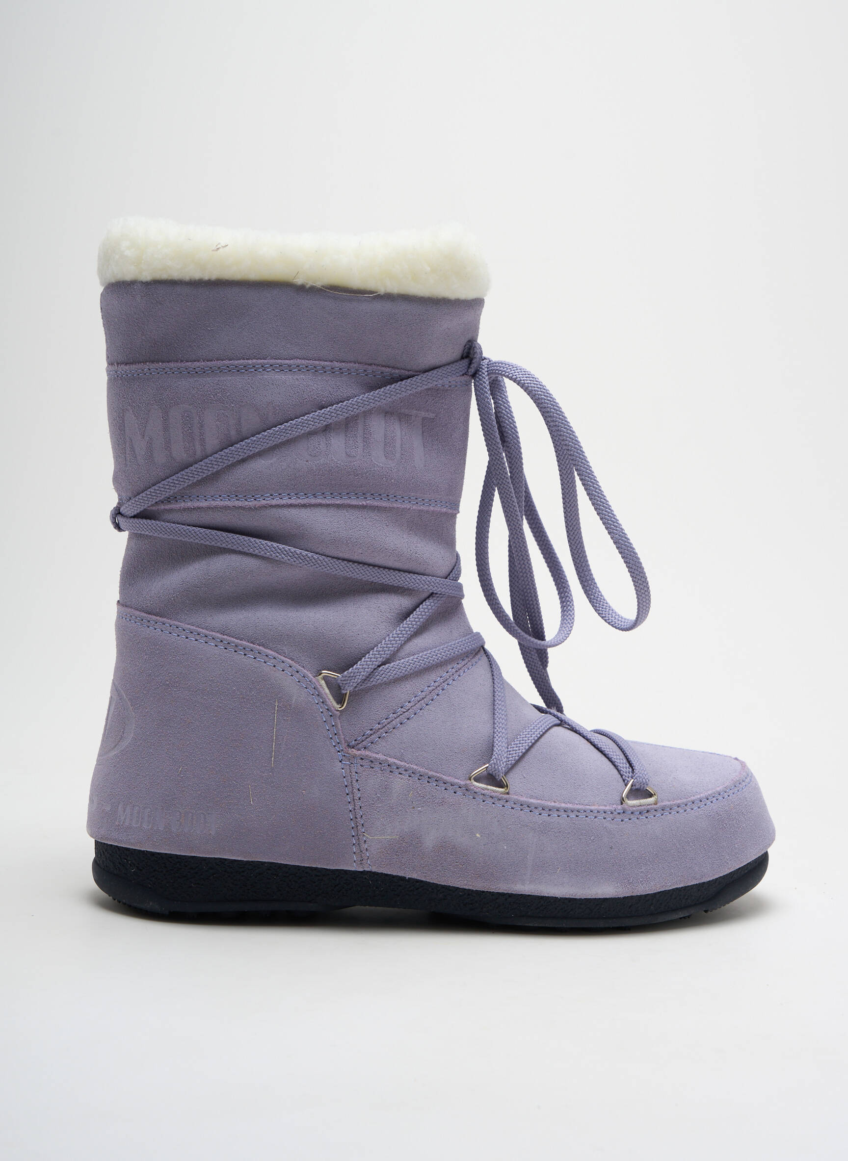 Batai/botai pamušalas plokščias kulnas iki 3 cm violetinis MOON BOOT moteris
