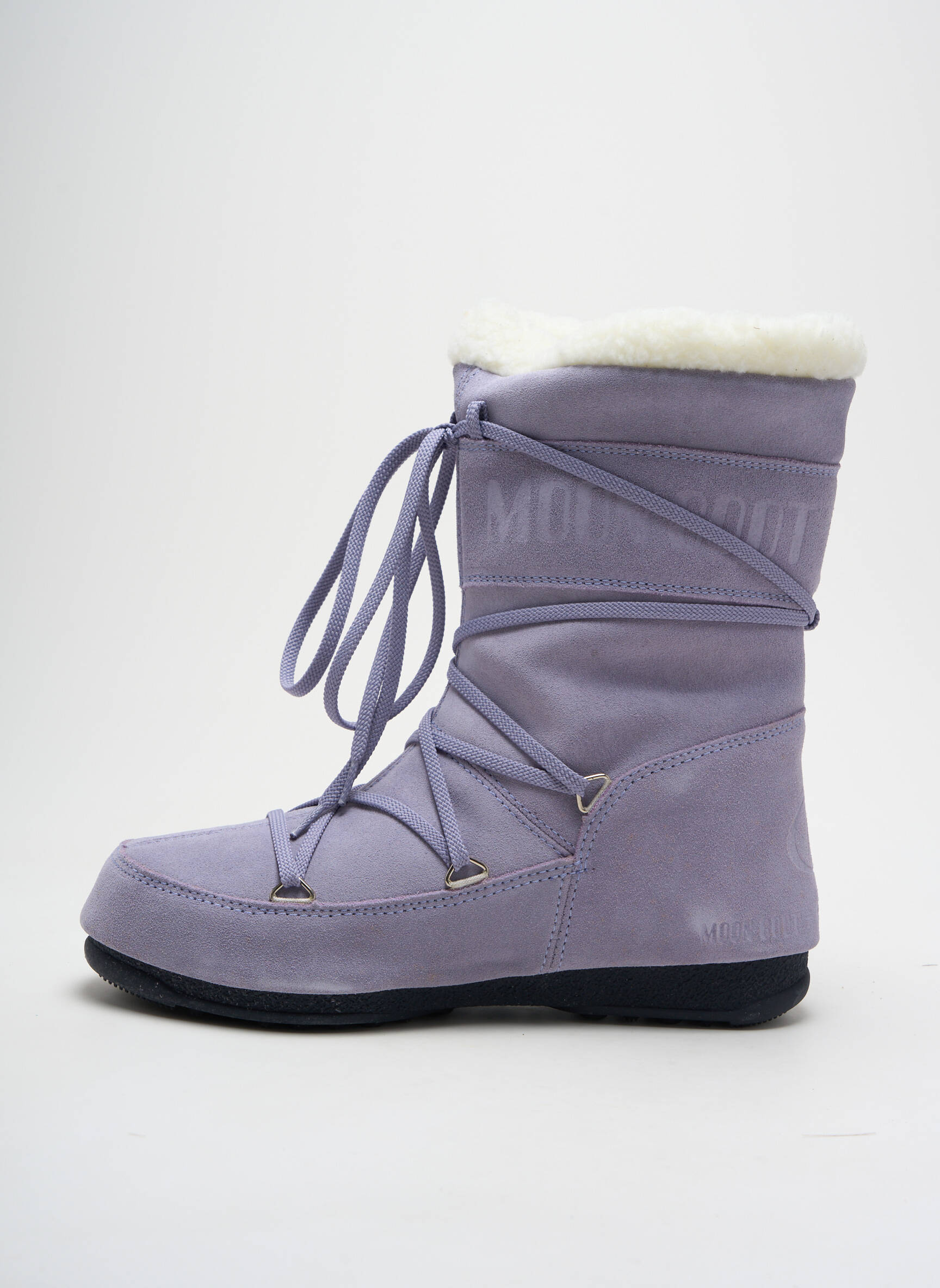 Batai/botai pamušalas plokščias kulnas iki 3 cm violetinis MOON BOOT moteris