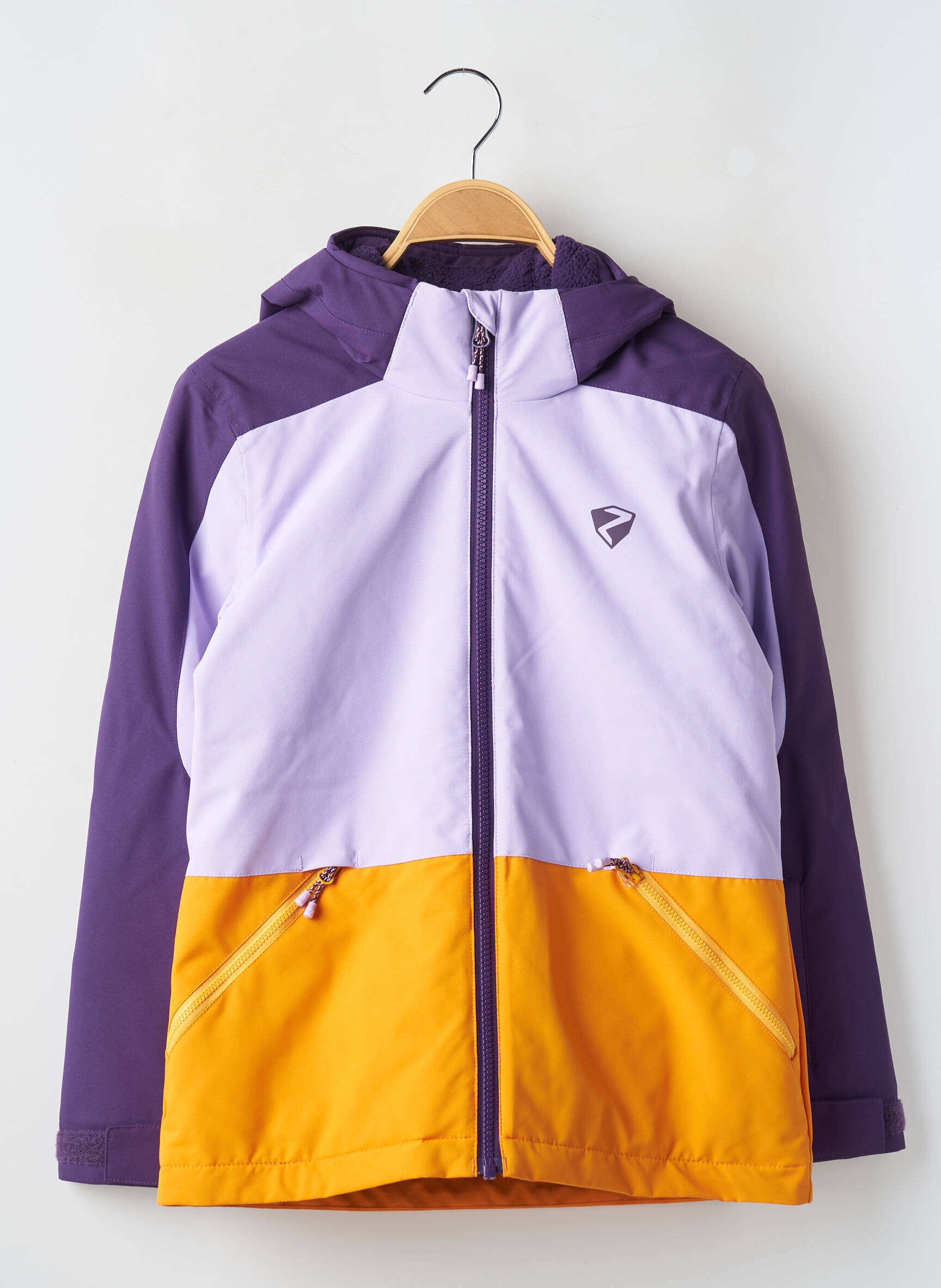 Parka priekinis užtrauktukas su gobtuvu violetinis ZIENER mergina