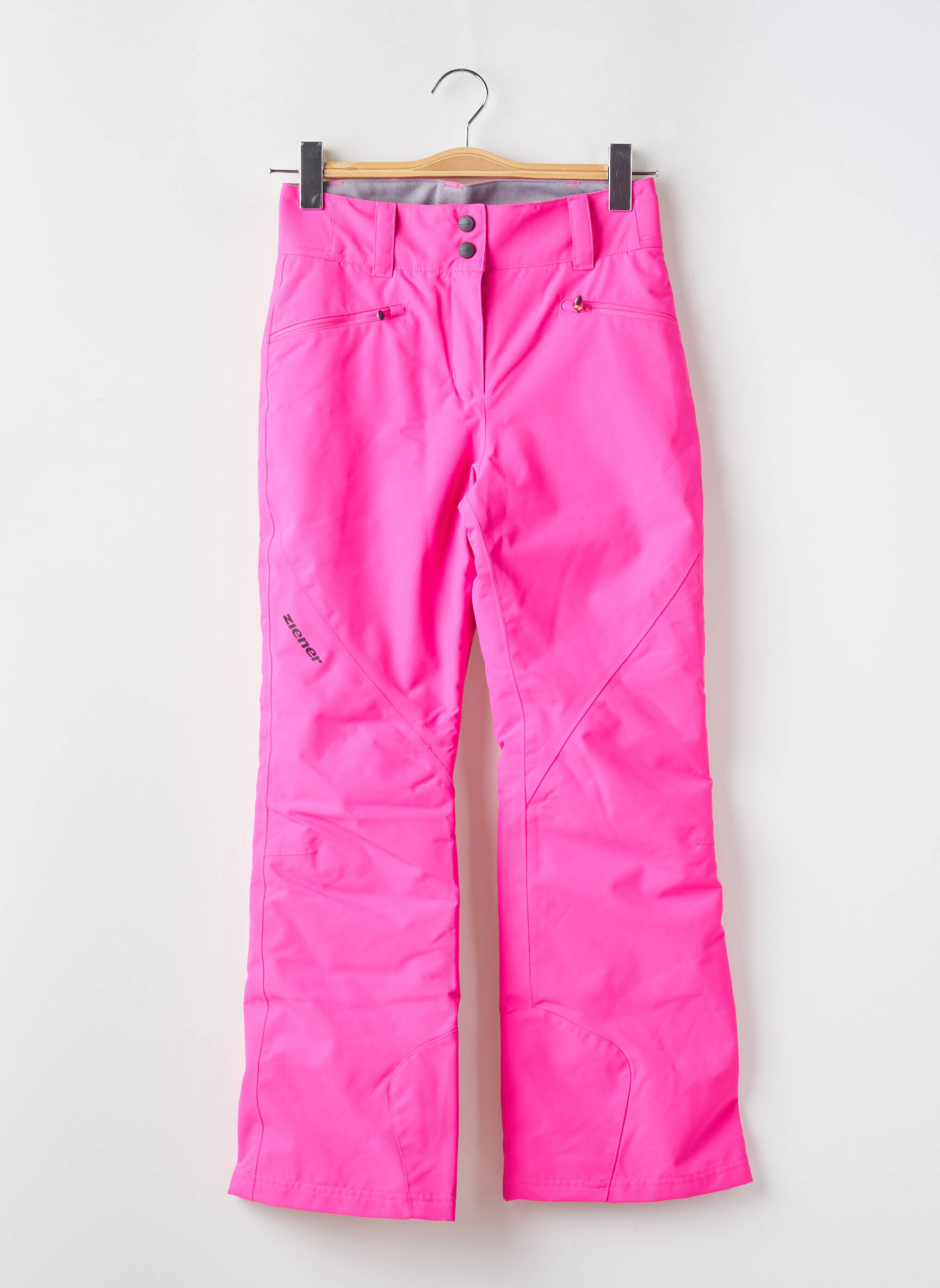Tiesi kelnė uždarymas su užtrauktuku po spaudžiamu uždengimu reguliuojamo dydžio tamsiai rožinė ZIENER mergina