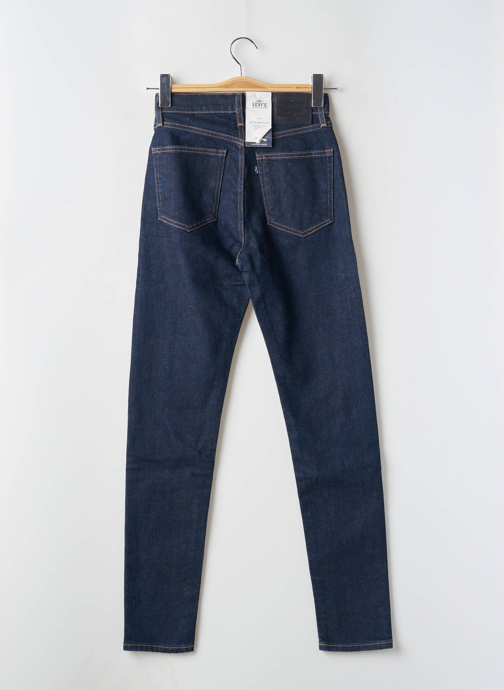 Lieknos džinsai brutinis audimas aukšta talija mėlyna LEVI'S moteris