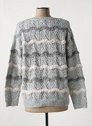 Megztinis chinamas audinys ilgos rankovės pilka TRIPODE moteris